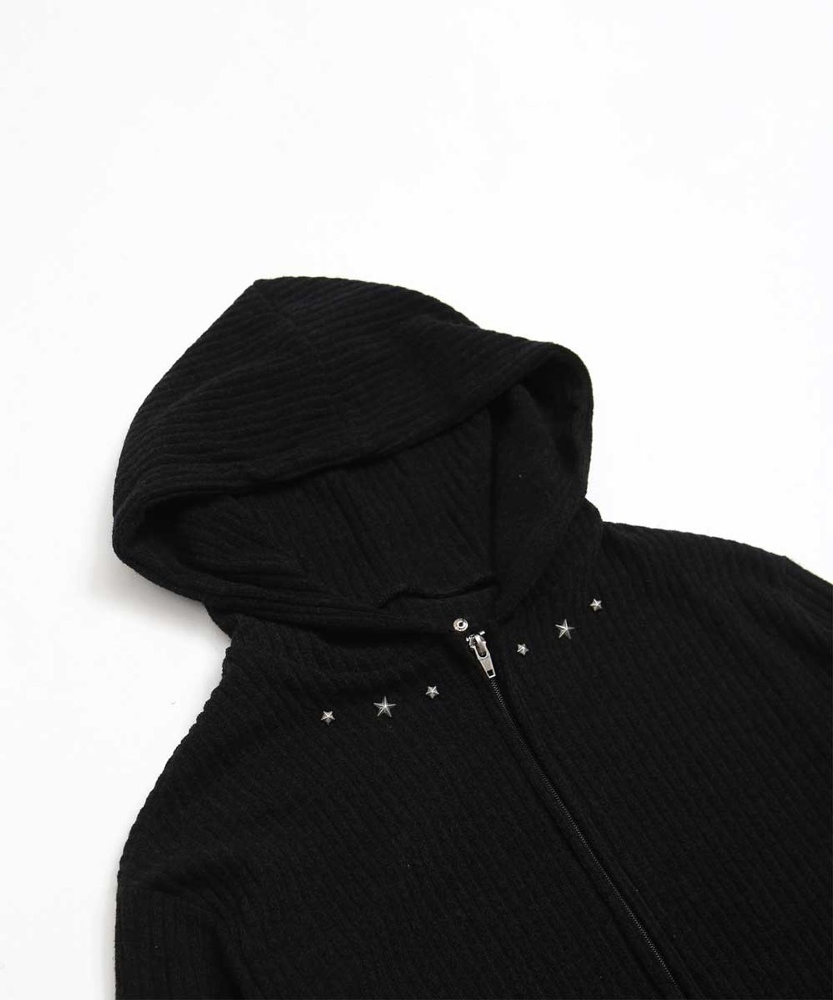 왓더파티(WHATTHEPARTY) Sword Crop Hoodie Zip-up - Black