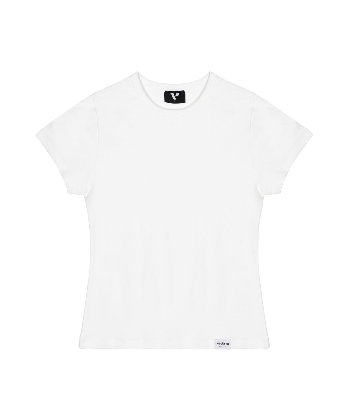 베스티리아(VESTIRYA) Everyday Crop 2-Pack T-shirts White
