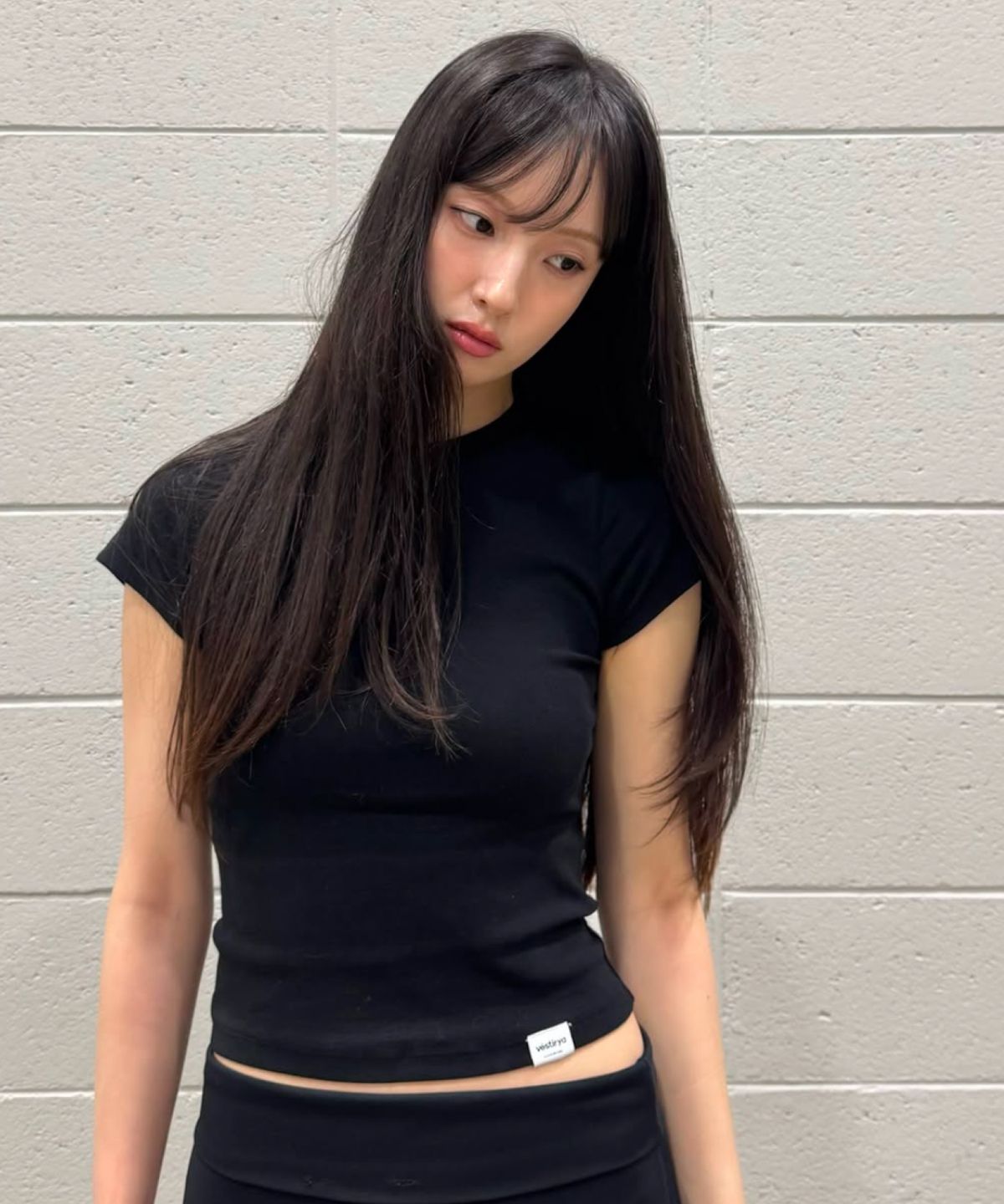 베스티리아(VESTIRYA) Everyday Crop 2-Pack T-shirts Black