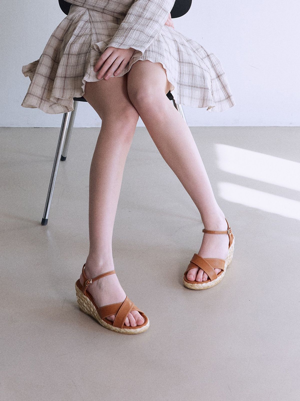 모이지(MOIJI) EO2607 Espadrille Wedge Sandals(2Color)