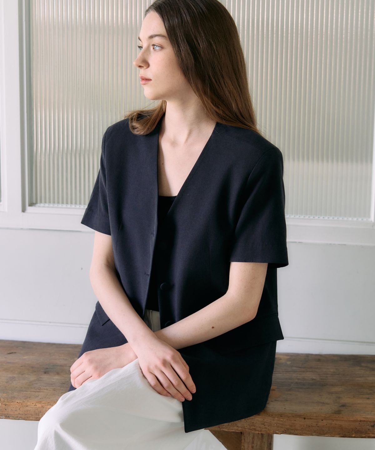 엘리오티(ELLIOTI) Belin Half Sleeve Jacket_3Color