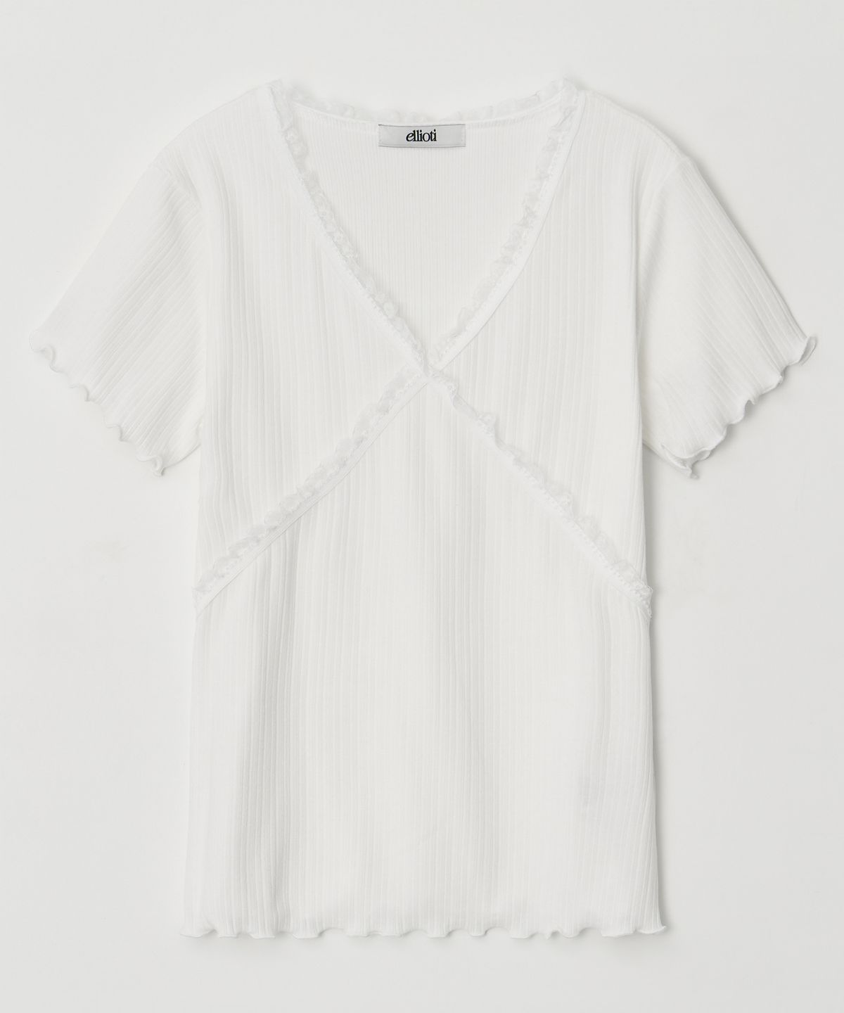 엘리오티(ELLIOTI) Arin Lace Half Ts_3Color