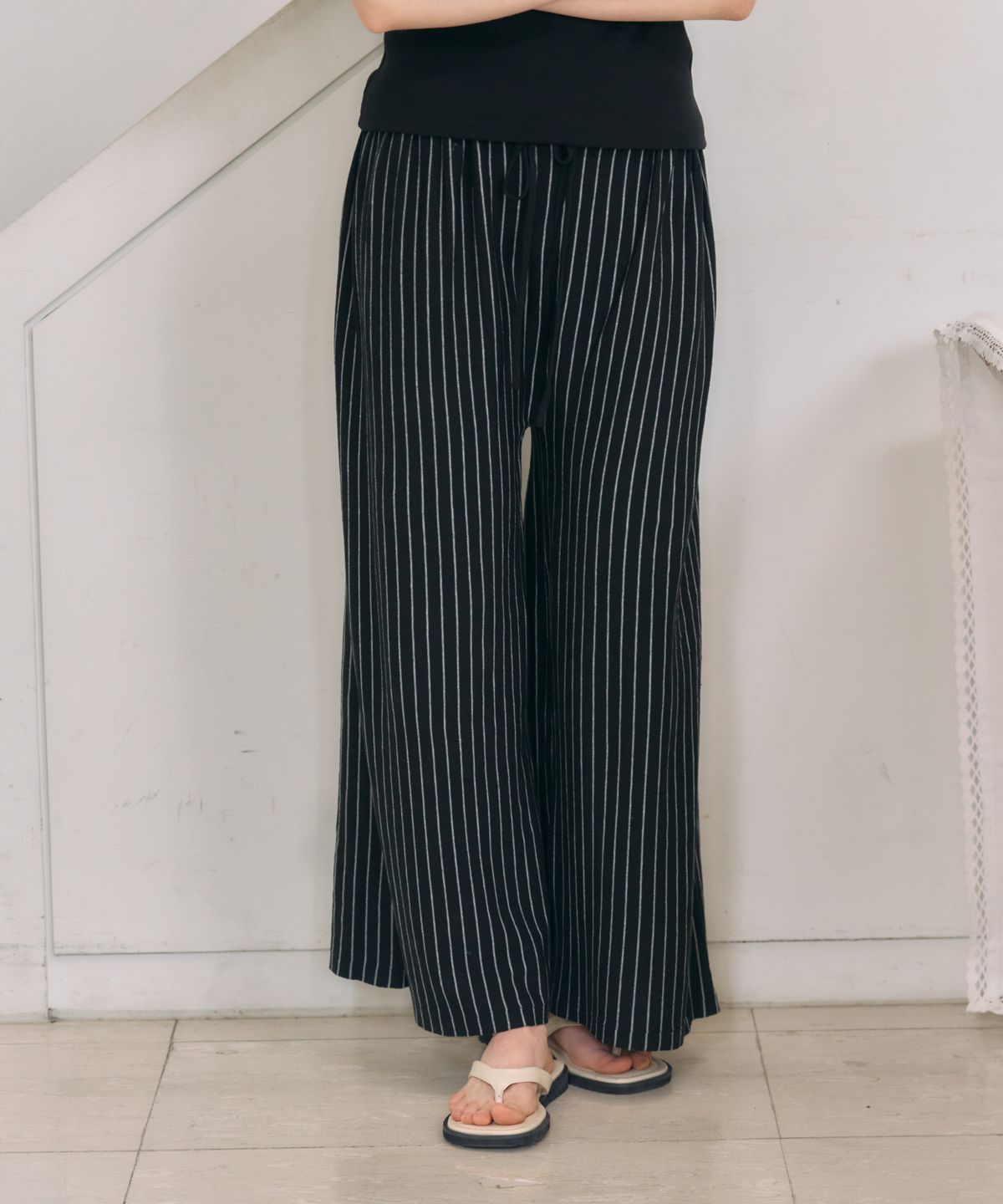 엘리오티(ELLIOTI) Elinea Knit Stripe Pants_2Color