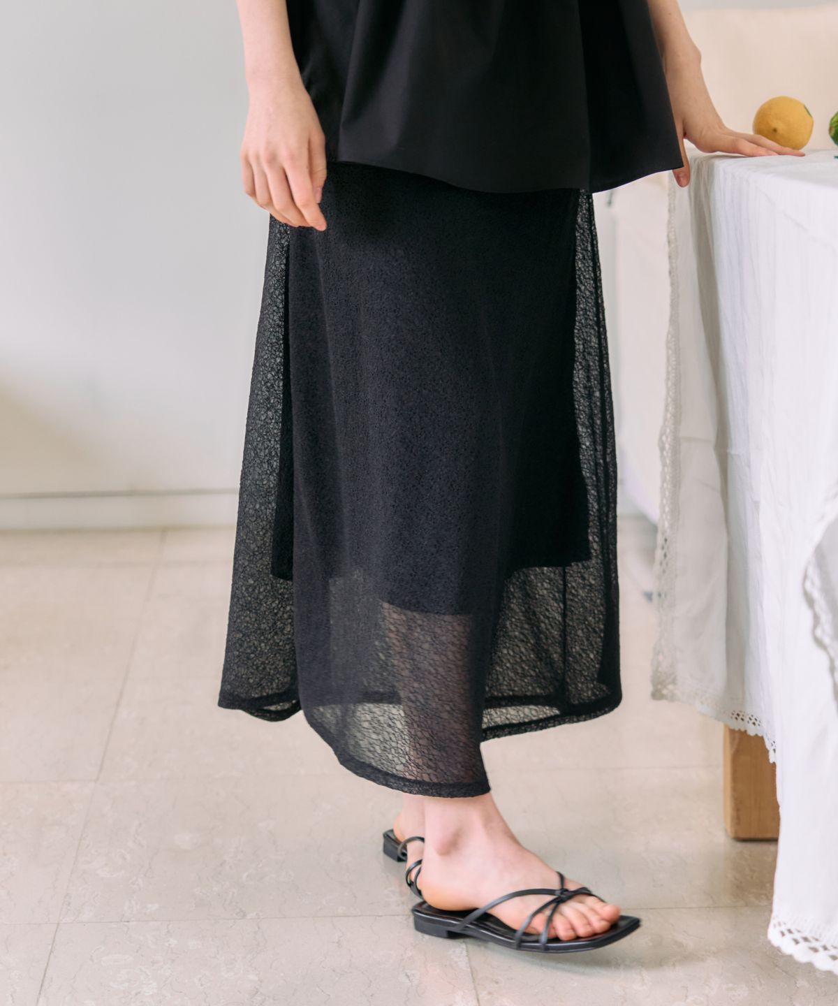 엘리오티(ELLIOTI) Liora Lace Skirts_2Color