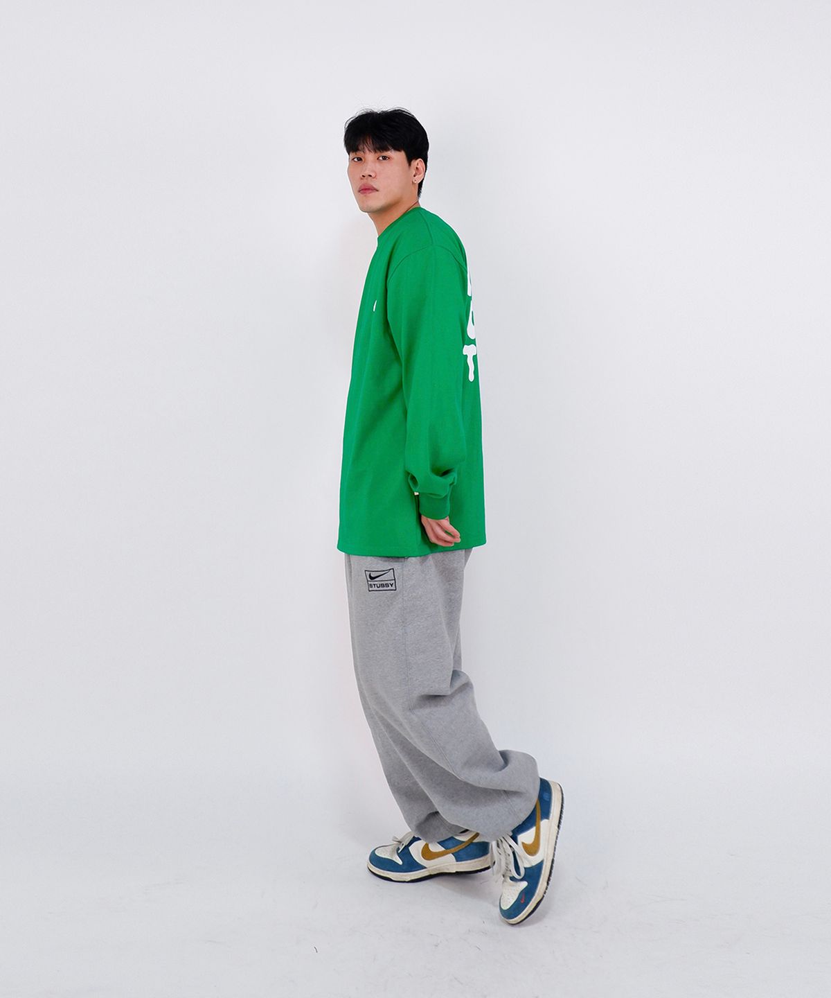 구프오프스튜디오(GOOFOFFSTUDIO) GOFS 메인 로고 롱 슬리브 - 그린
