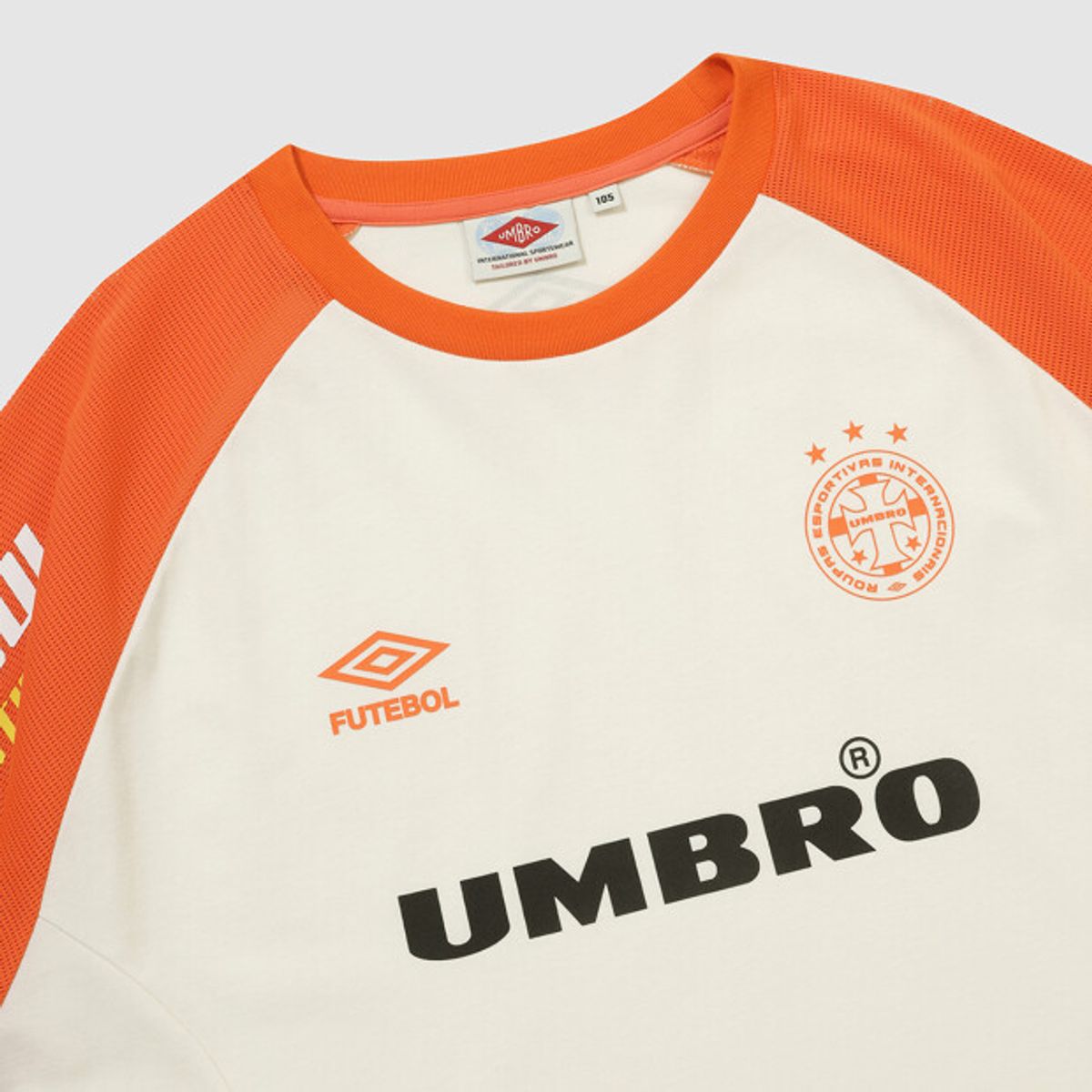 엄브로(UMBRO) HBL 풋볼 푸치보우 컬러블럭 긴팔 티셔츠 오렌지 UR221CRL51