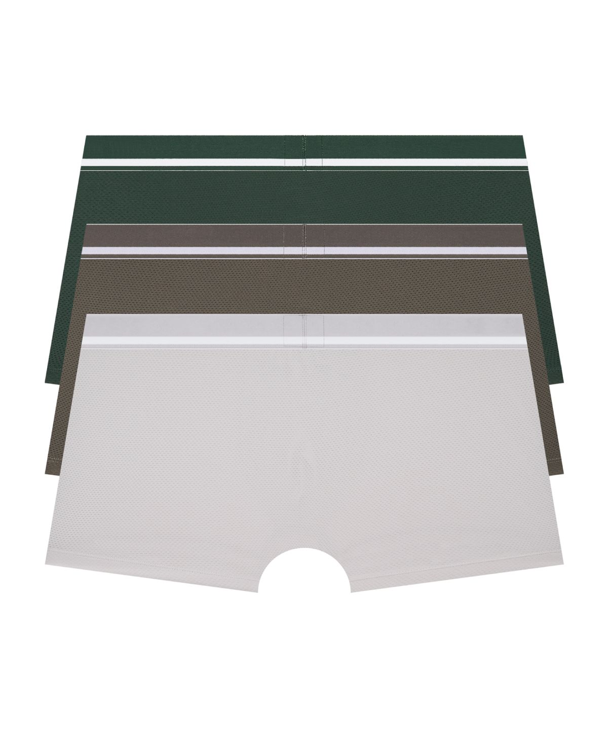 게스언더웨어(GUESS UNDERWEAR) 쿨 메쉬 실리콘 로고 드로즈 세트 3PACK (GR/BR/LGY)