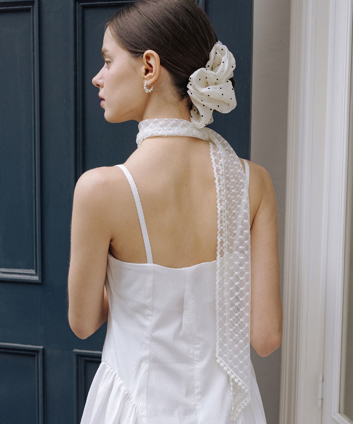 하스(HAS) HMS016 Lace Dot Scarf