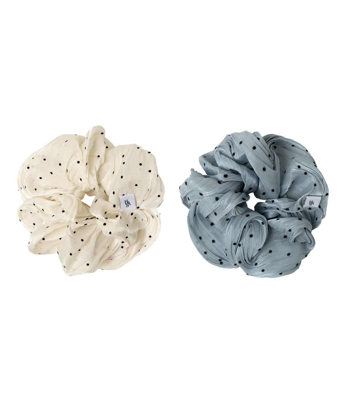 하스(HAS) HMS001 Sheer Dot Ruffle Scrunchie