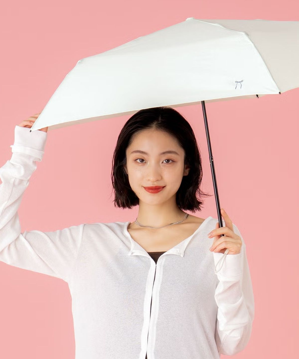 더블유피씨(W.P.C) Wpc.우산 원포인트 자수 115g 경량 미니 3단 우양산 AL02-044-002