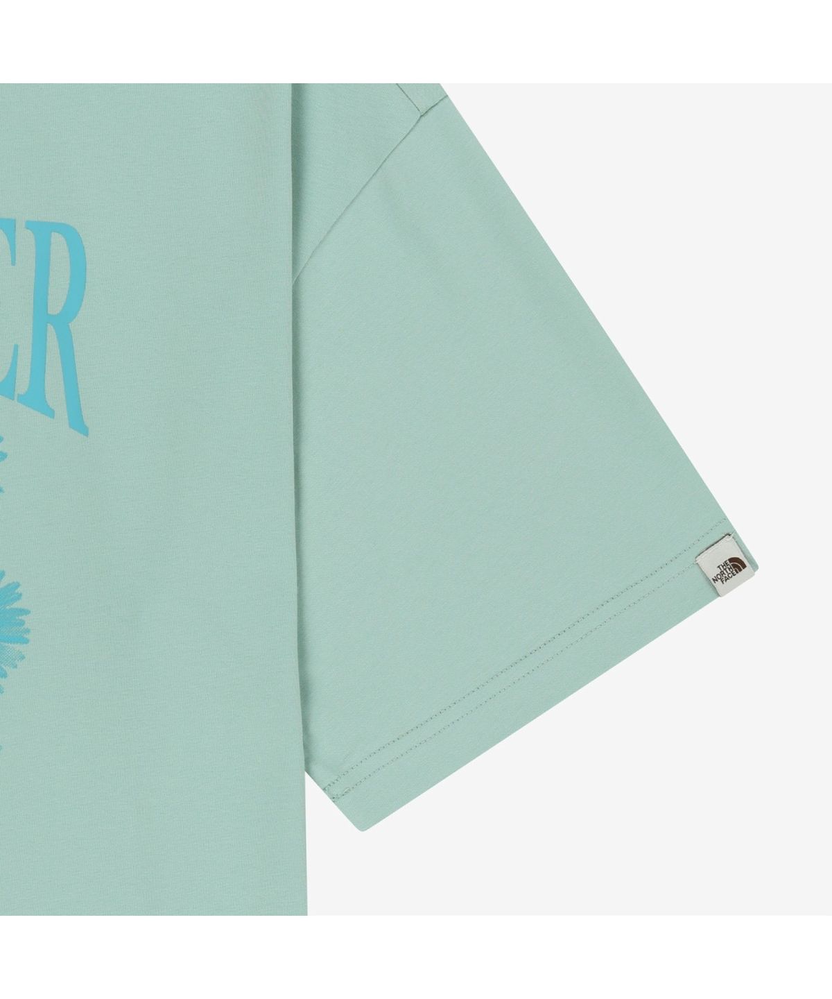 노스페이스(THE NORTH FACE) NT7US07M 와일드플라워 반팔 티 PASTEL TURQUOISE