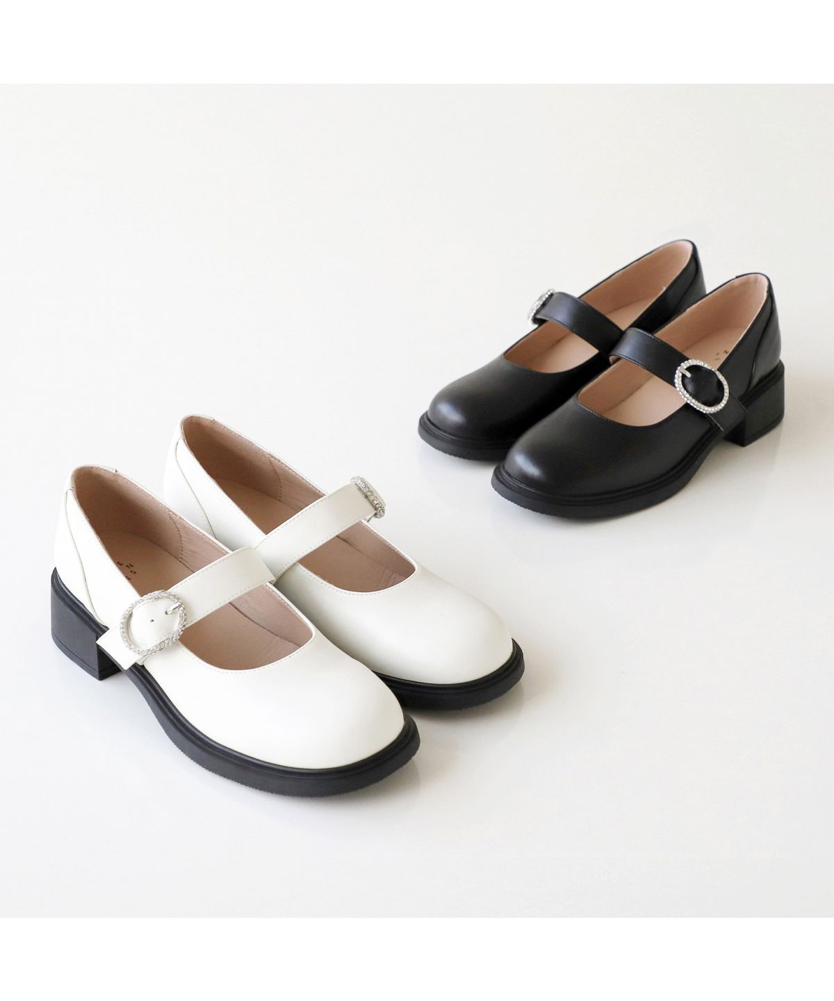 엘칸토(ELCANTO) 인텐스 여성 보석버클 몰드형 메리제인 펌프스 3.5cm LCWD96I613