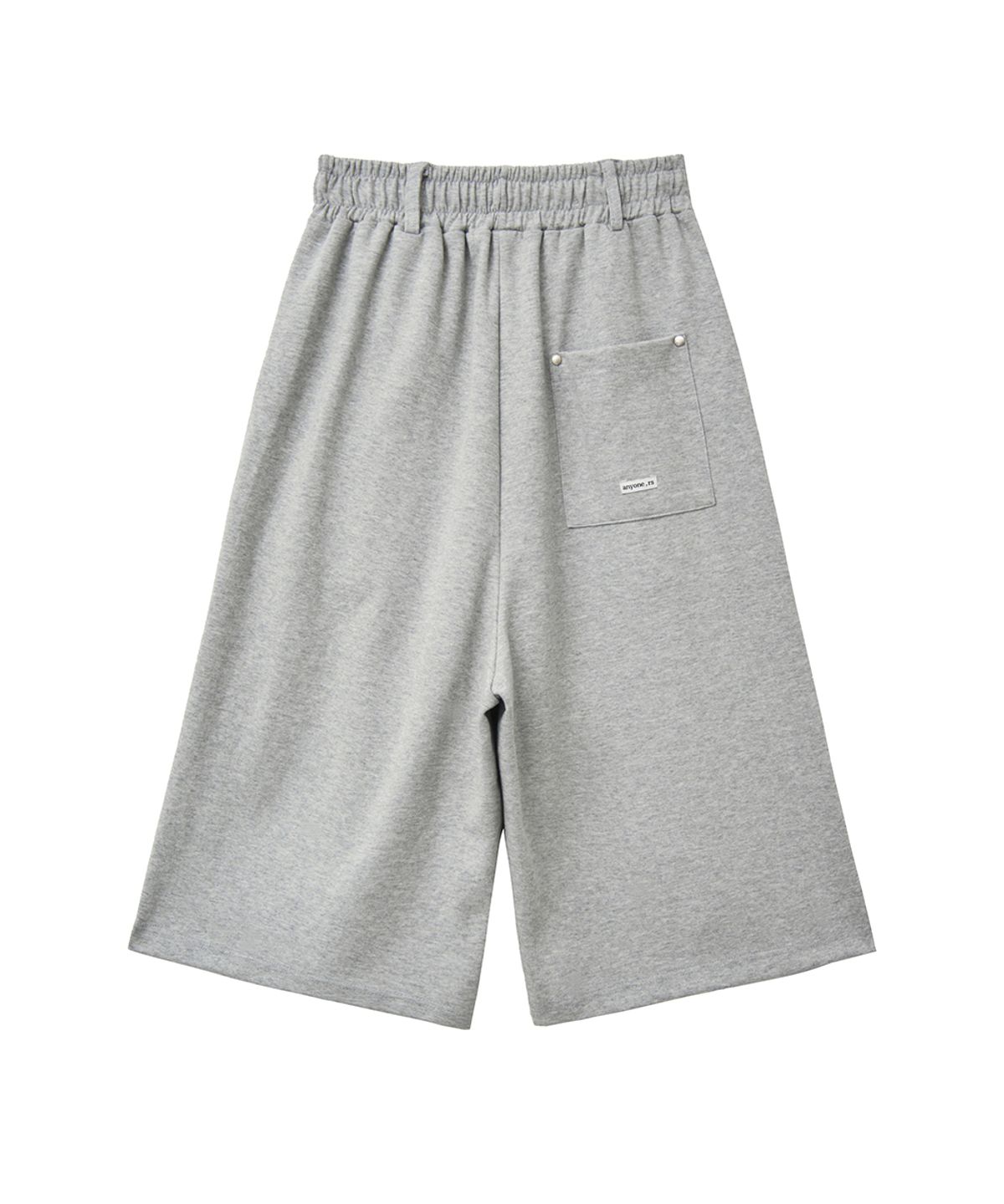렌세(RENSE) One-Tuck  Wide Bermuda Pants Melange Gray