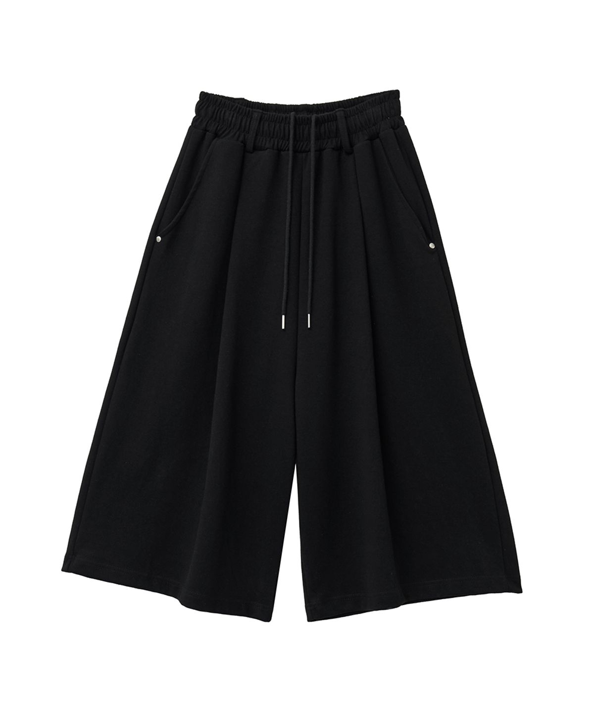 렌세(RENSE) One-Tuck  Wide Bermuda Pants Black