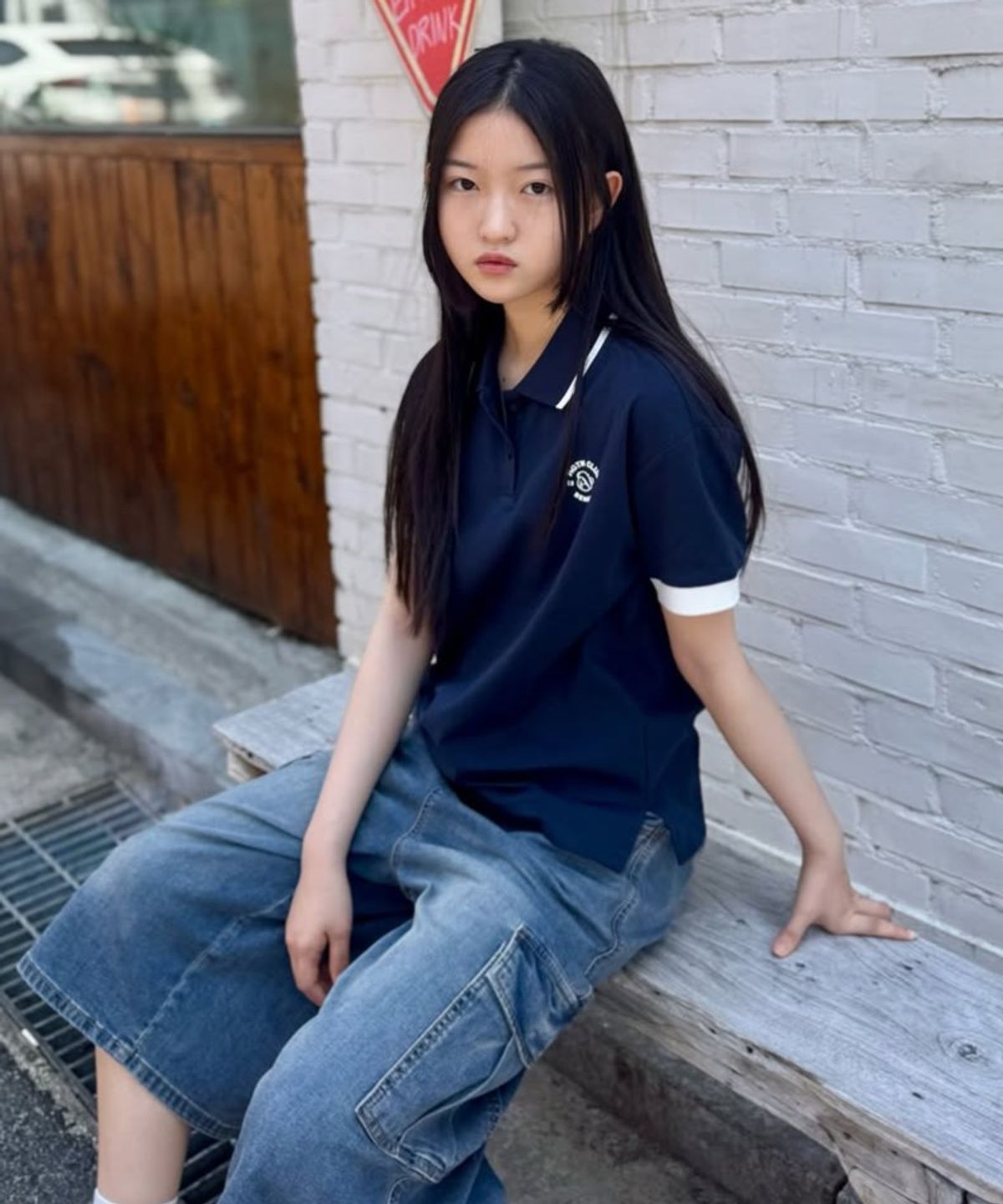 행텐 틴즈(HANGTEN TEENS) 틴즈 여아 6.5부 카고 버뮤다 데님팬츠_285(14570-156-407-10)