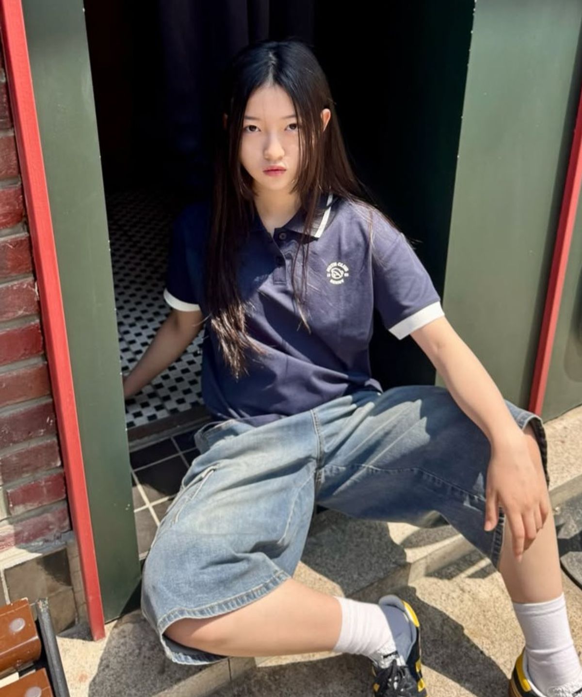 행텐 틴즈(HANGTEN TEENS) 틴즈 여아 6.5부 카고 버뮤다 데님팬츠_285(14570-156-407-10)