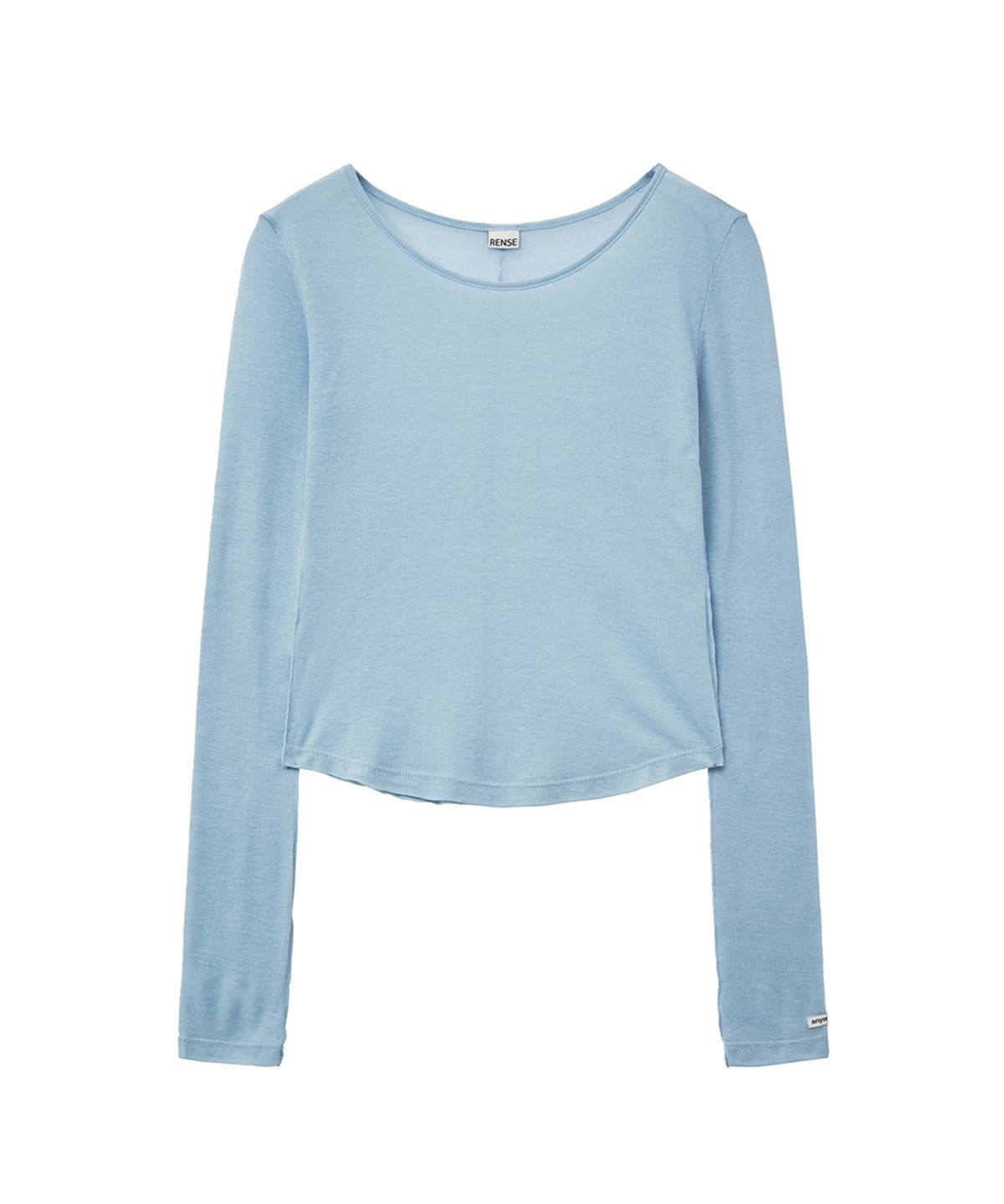 렌세(RENSE) Sheer Layered Long Sleeve Tee Blue