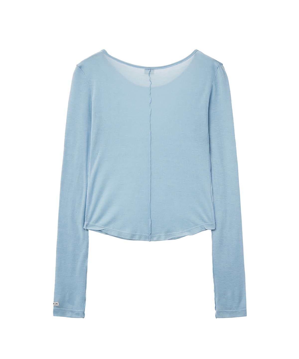 렌세(RENSE) Sheer Layered Long Sleeve Tee Blue