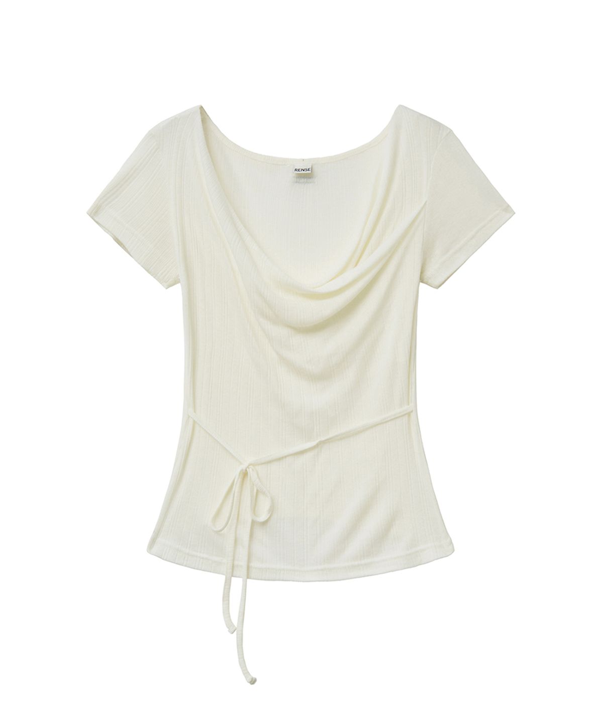 렌세(RENSE) Drape String Tee Ivory