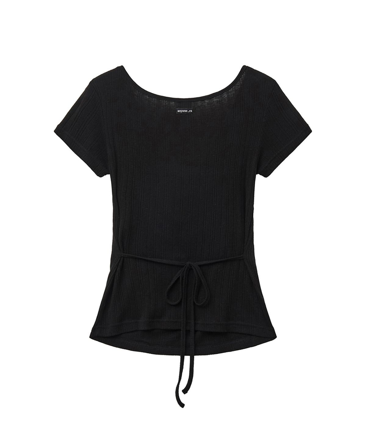 렌세(RENSE) Drape String Tee Black