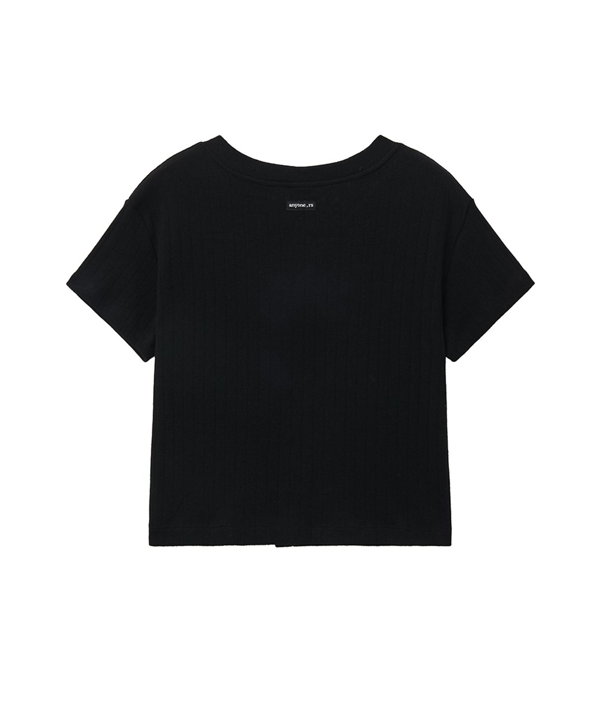 렌세(RENSE) Eyelet Half Sleeve Cardigan Black