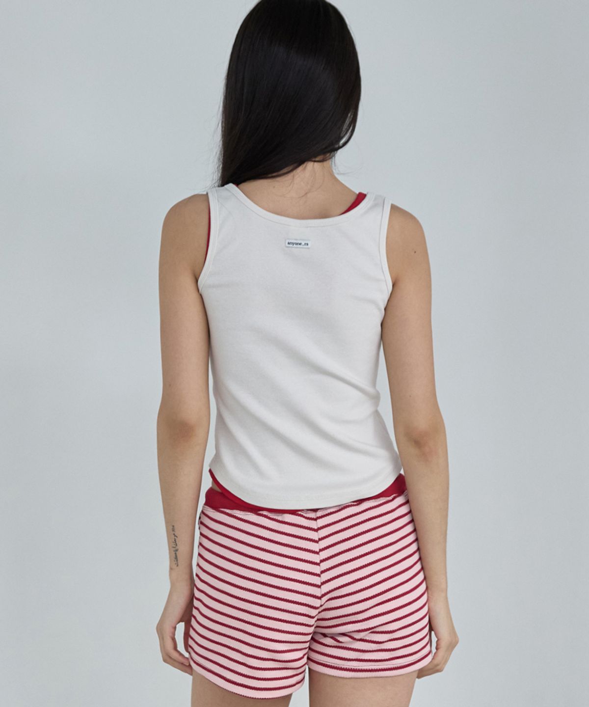 렌세(RENSE) Button Henley Neck Sleeveless Cream