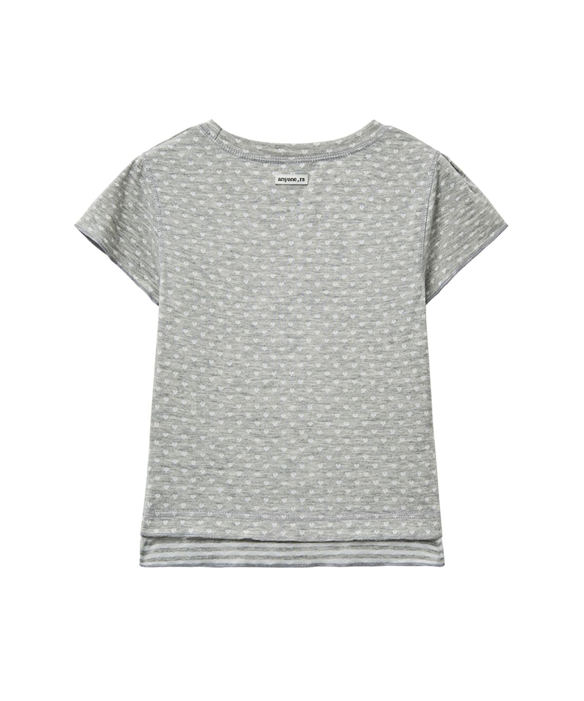 렌세(RENSE) Mini Heart Tee Melange Gray