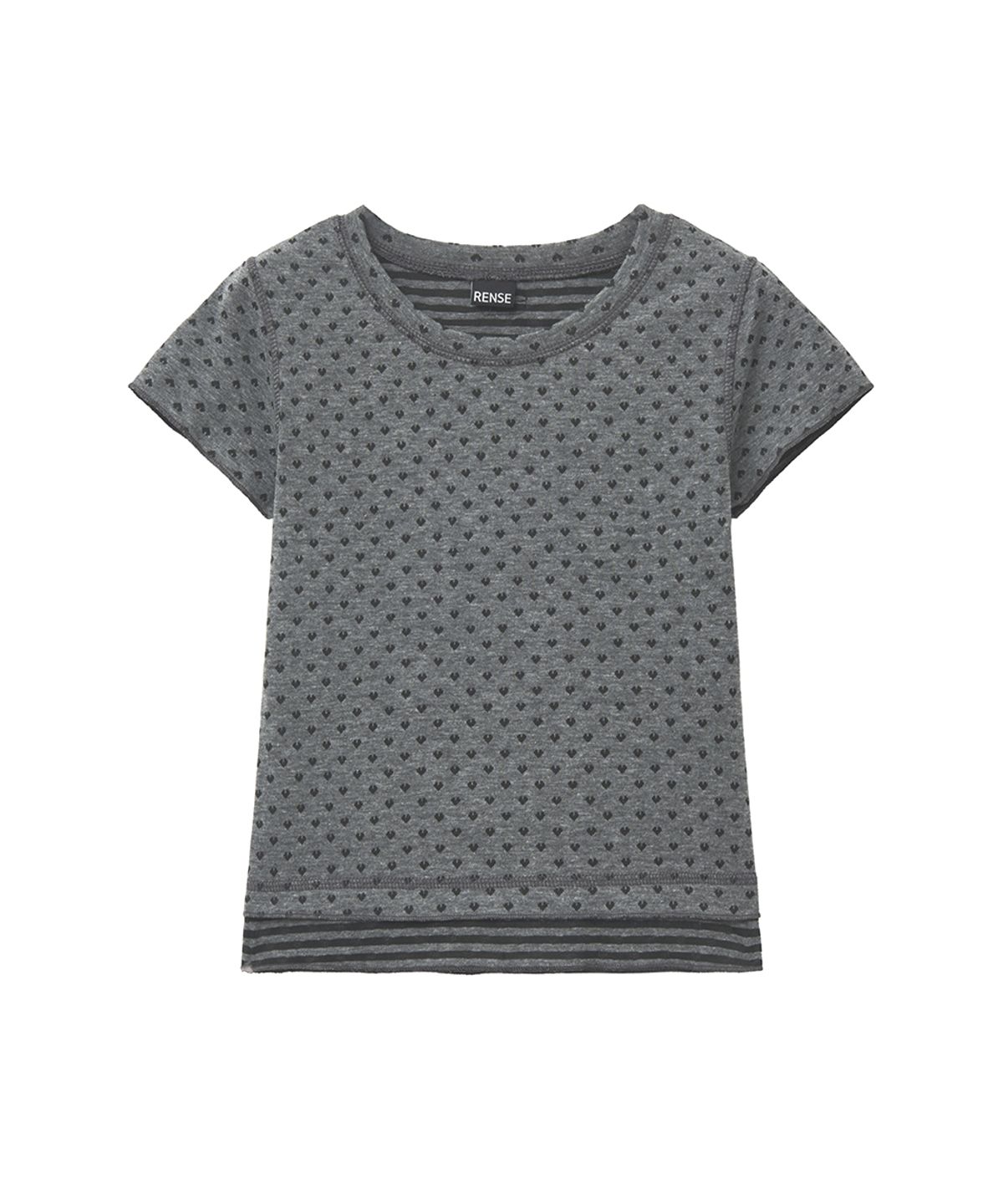 렌세(RENSE) Mini Heart Tee Charcoal