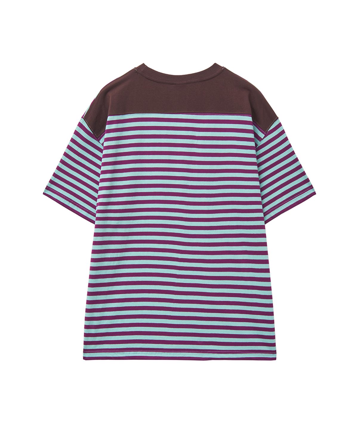 렌세(RENSE) Oversized Logo Stripe Tee Blue