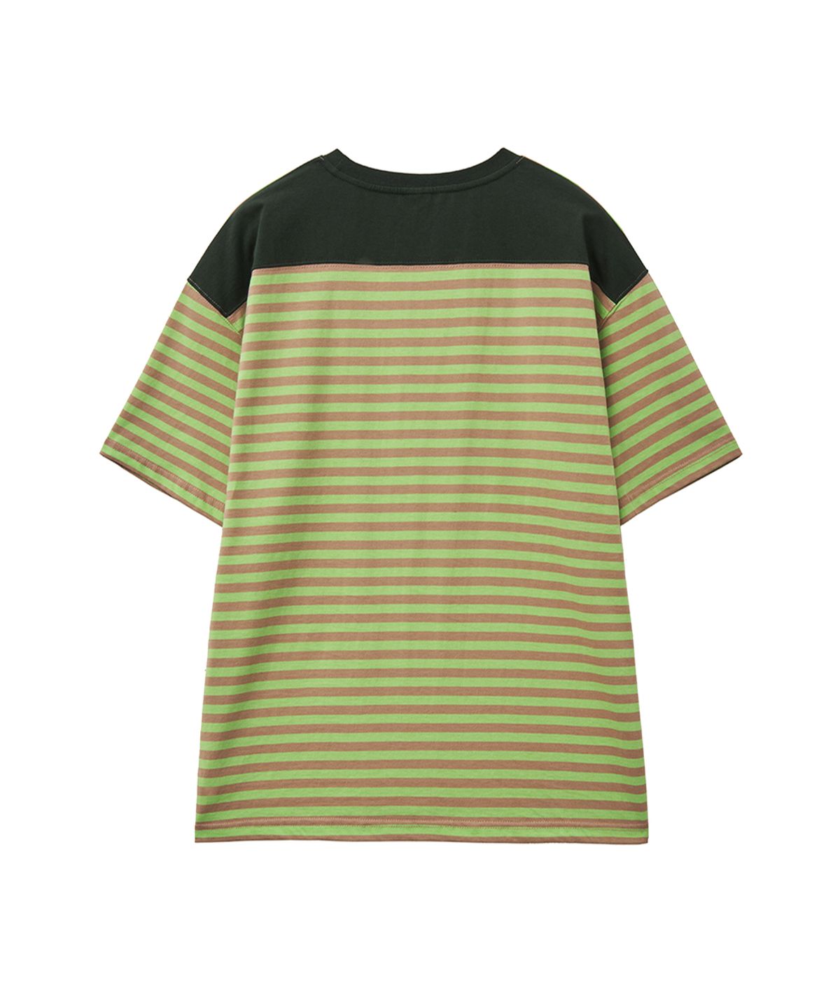 렌세(RENSE) Oversized Logo Stripe Tee Green