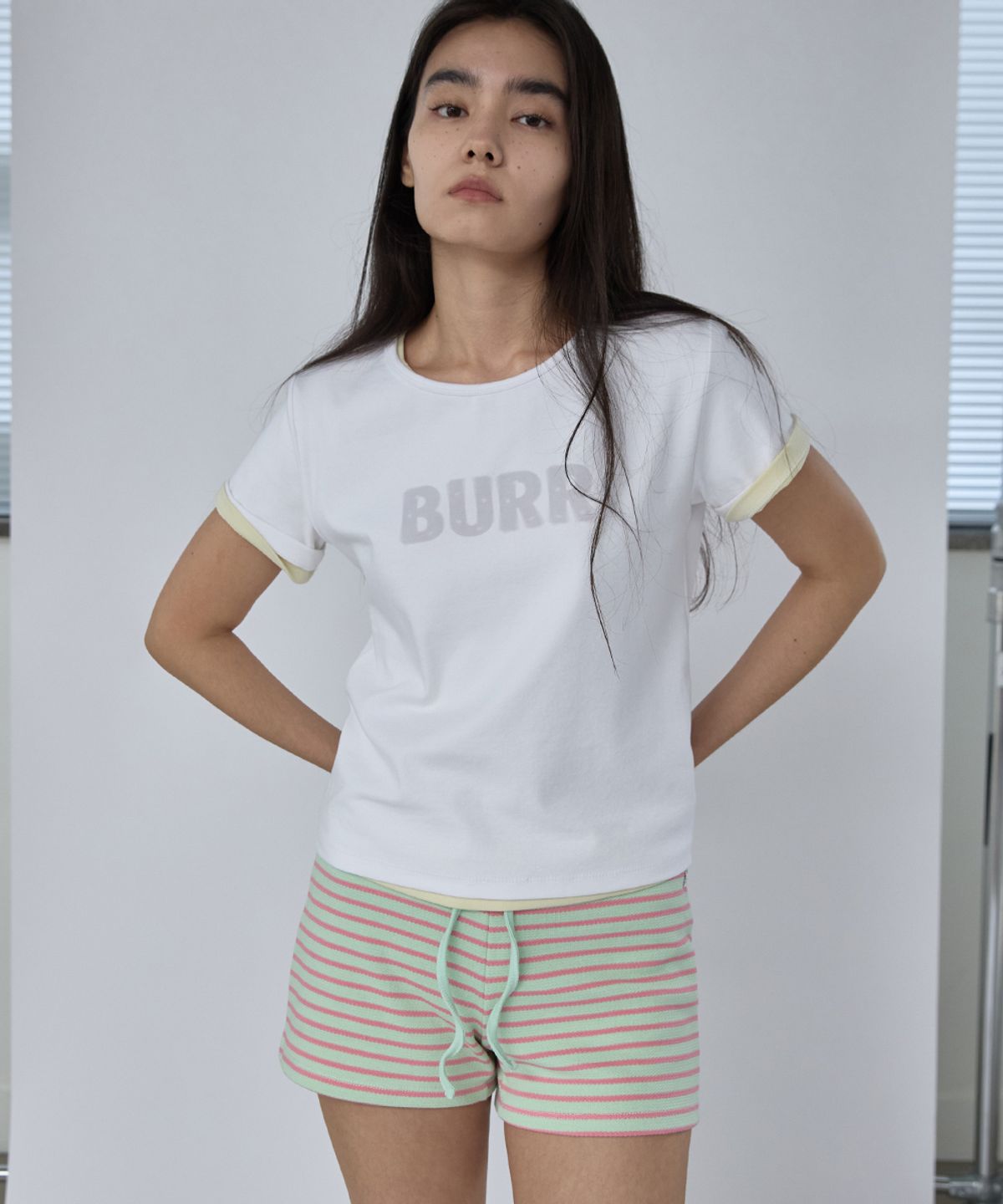 렌세(RENSE) BURR Graphic Tee White