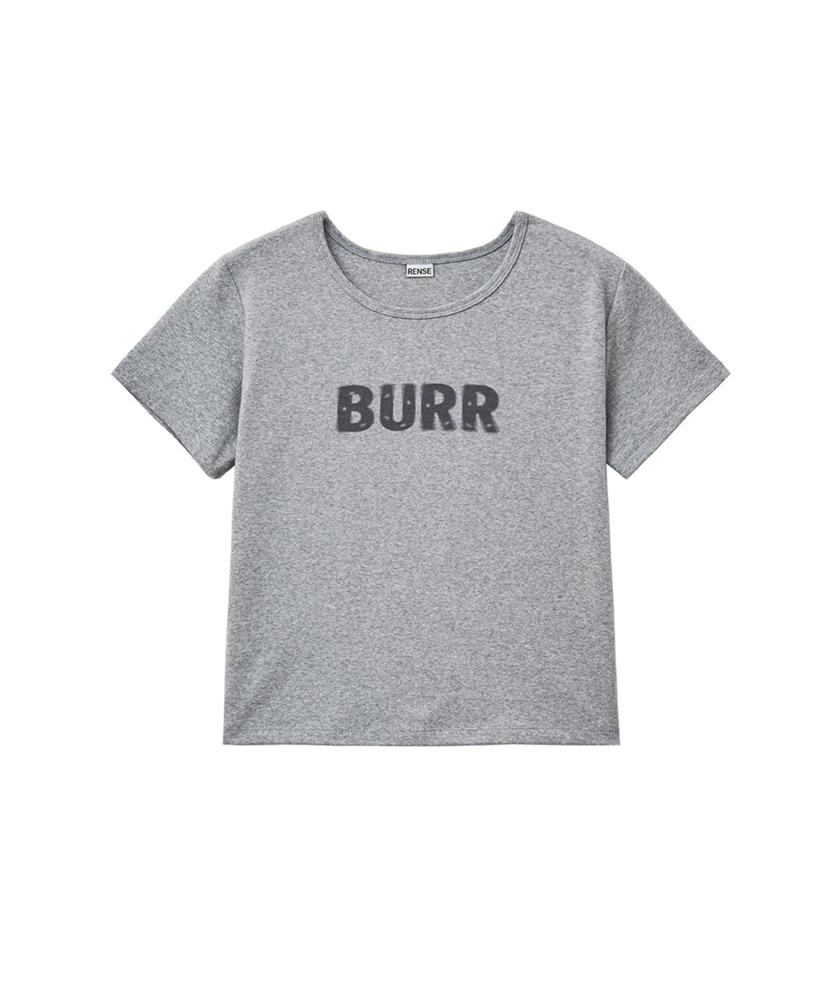 렌세(RENSE) BURR Graphic Tee Melange Gray