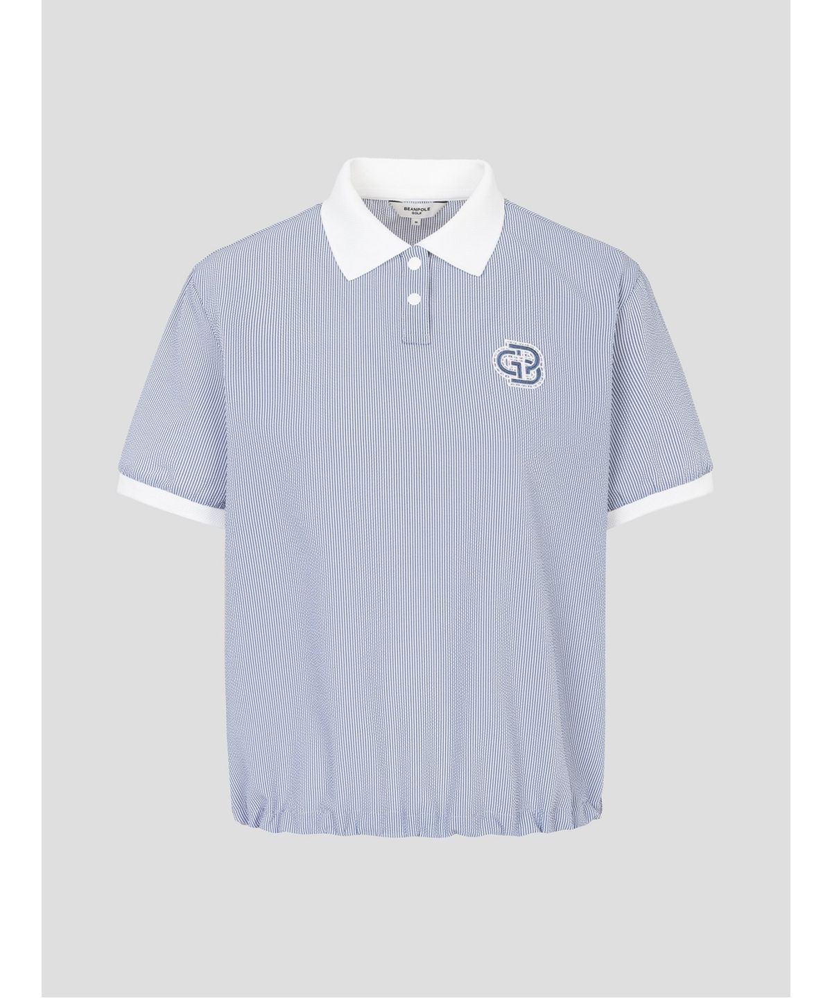 빈폴골프(BEANPOLE GOLF) 여성 서커 반소매 티셔츠 - 스카이 블루