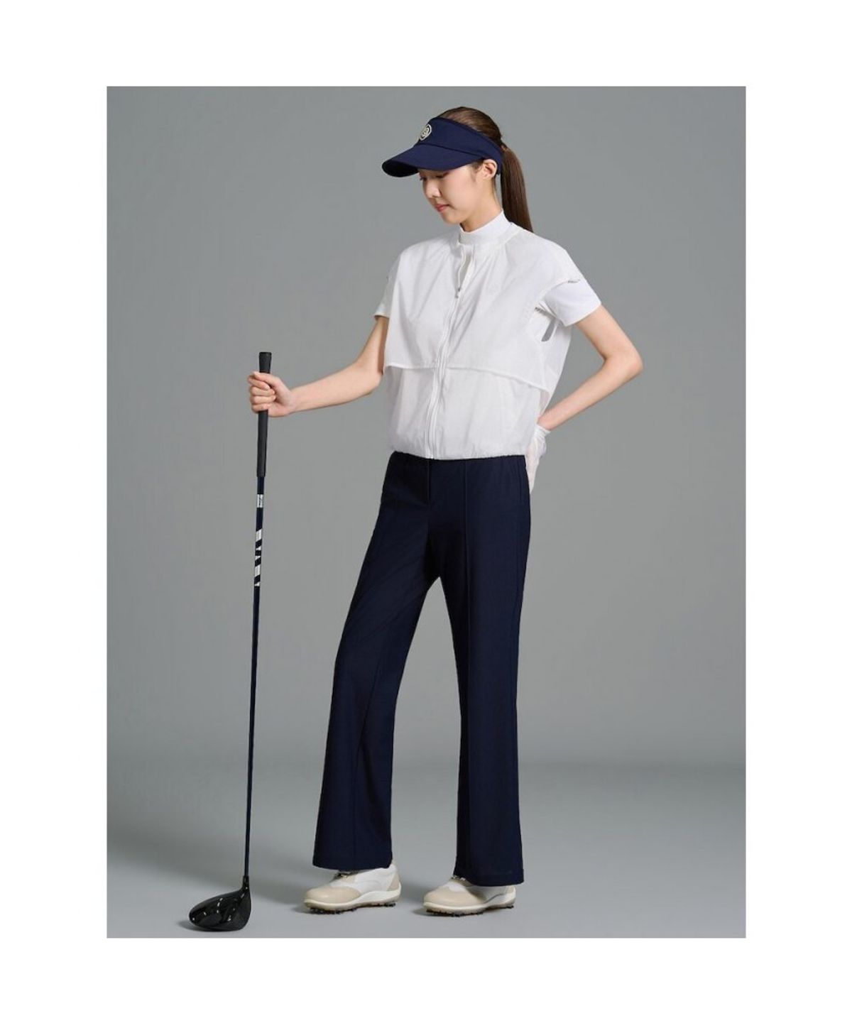 빈폴골프(BEANPOLE GOLF) [B_under] 여성 블루종핏 레이어링 집업 베스트 - 아이보리