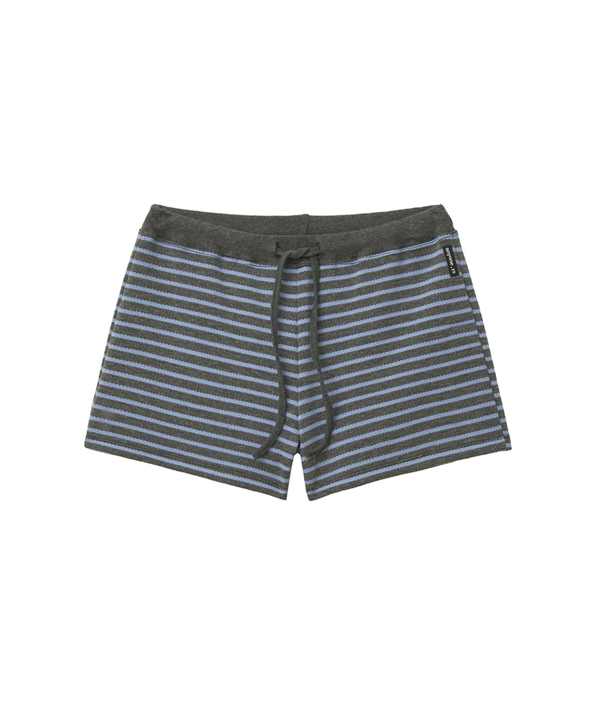 렌세(RENSE) Stripe Micro Shorts Charcoal