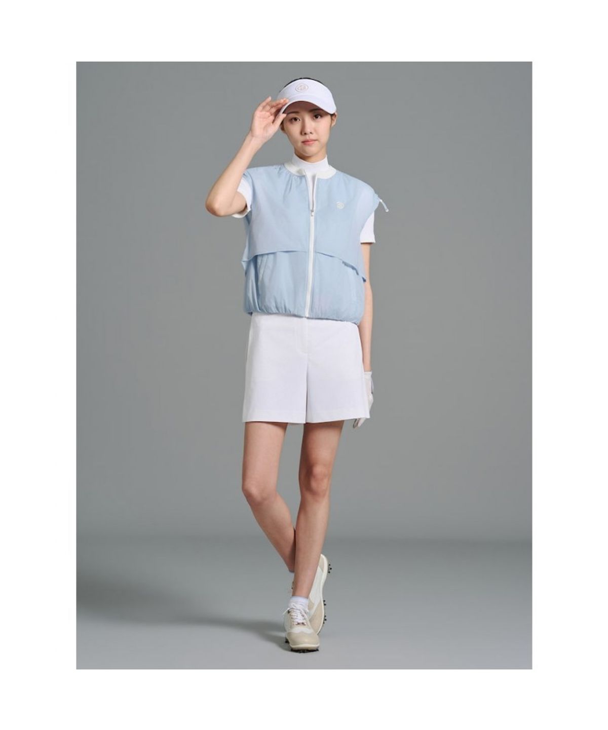 빈폴골프(BEANPOLE GOLF) [B_under] 여성 블루종핏 레이어링 집업 베스트 - 스카이 블루