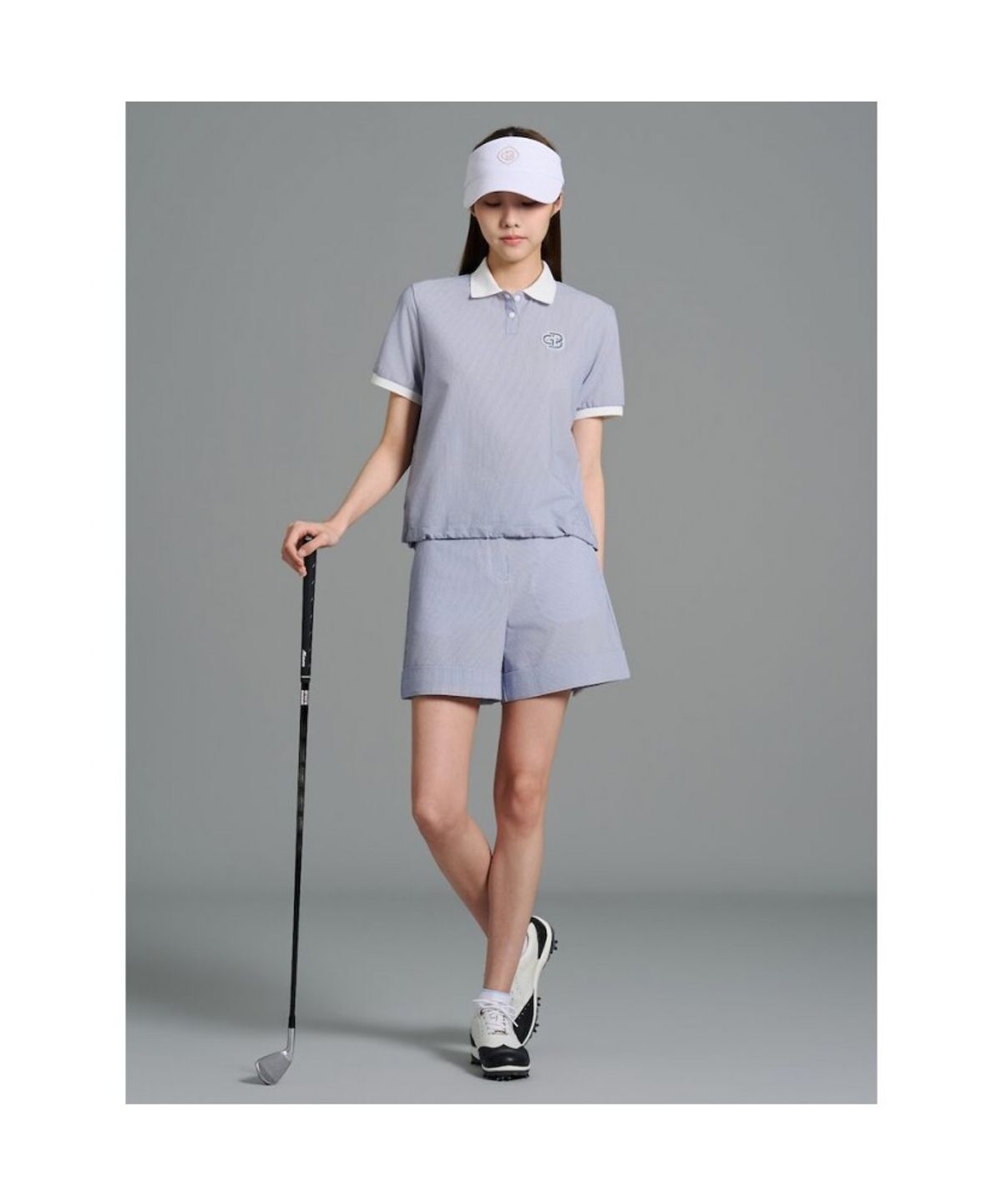 빈폴골프(BEANPOLE GOLF) 여성 시어서커 쇼츠 - 블루
