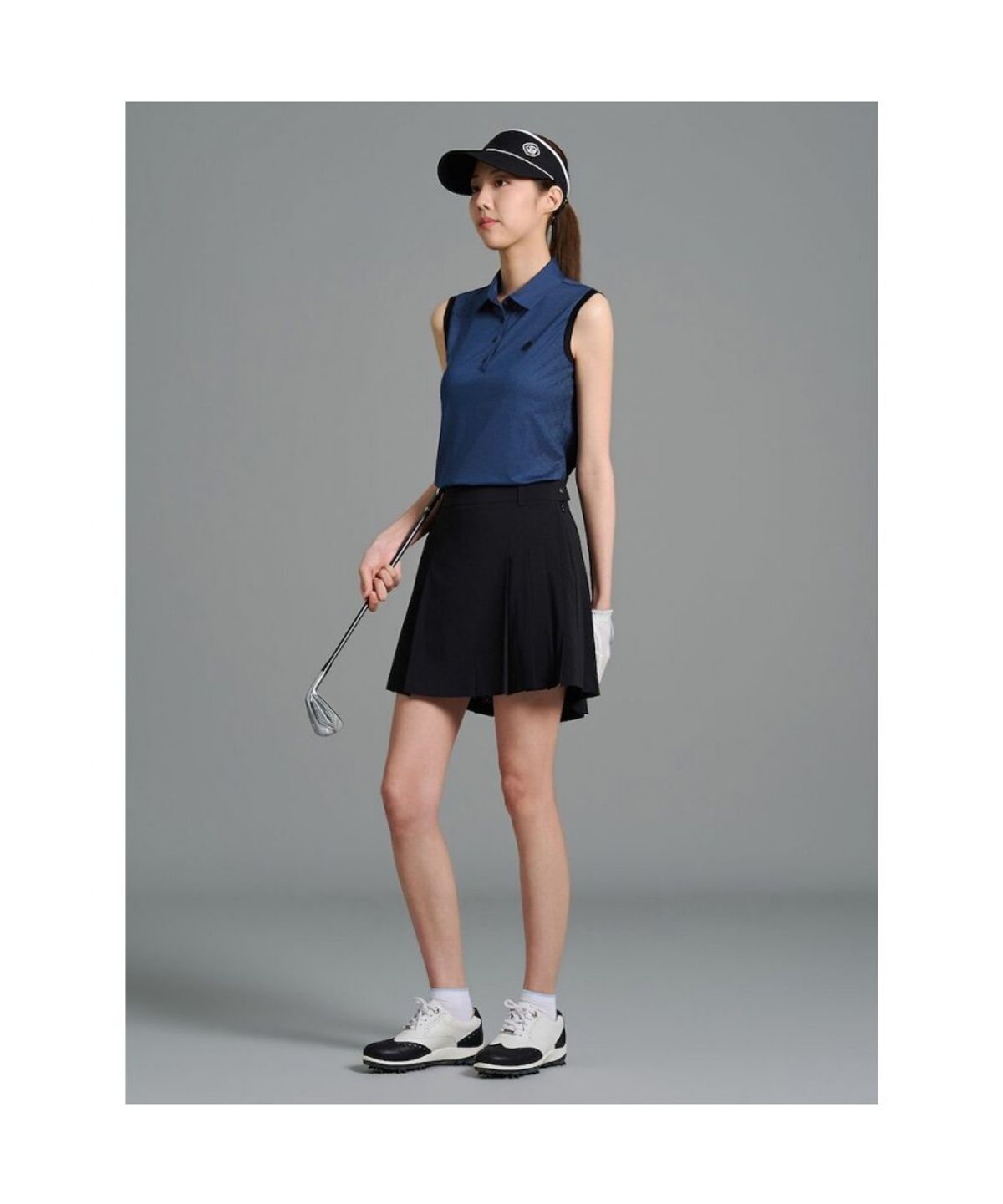 빈폴골프(BEANPOLE GOLF) [B_under] 여성 타공 주름 매너 큐롯 - 블랙