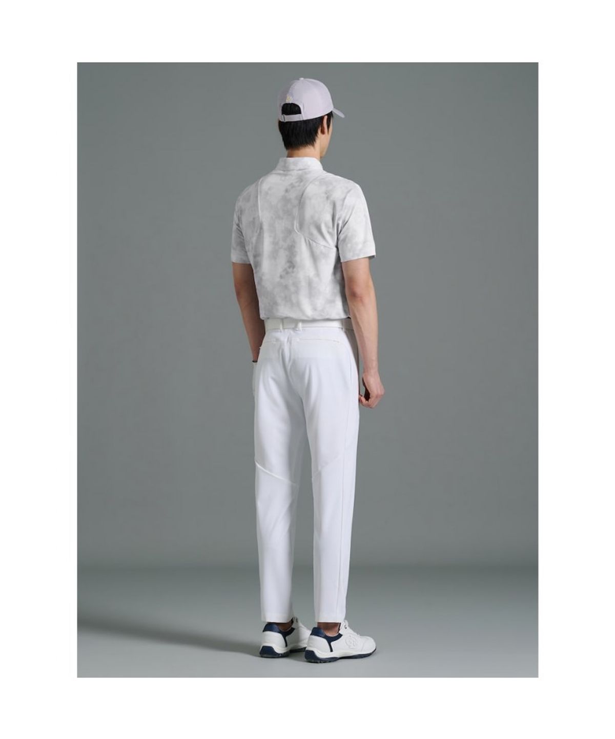 빈폴골프(BEANPOLE GOLF) [B_under] 남성 클라우디 어깨 배색 티셔츠 - 라이트 그레이