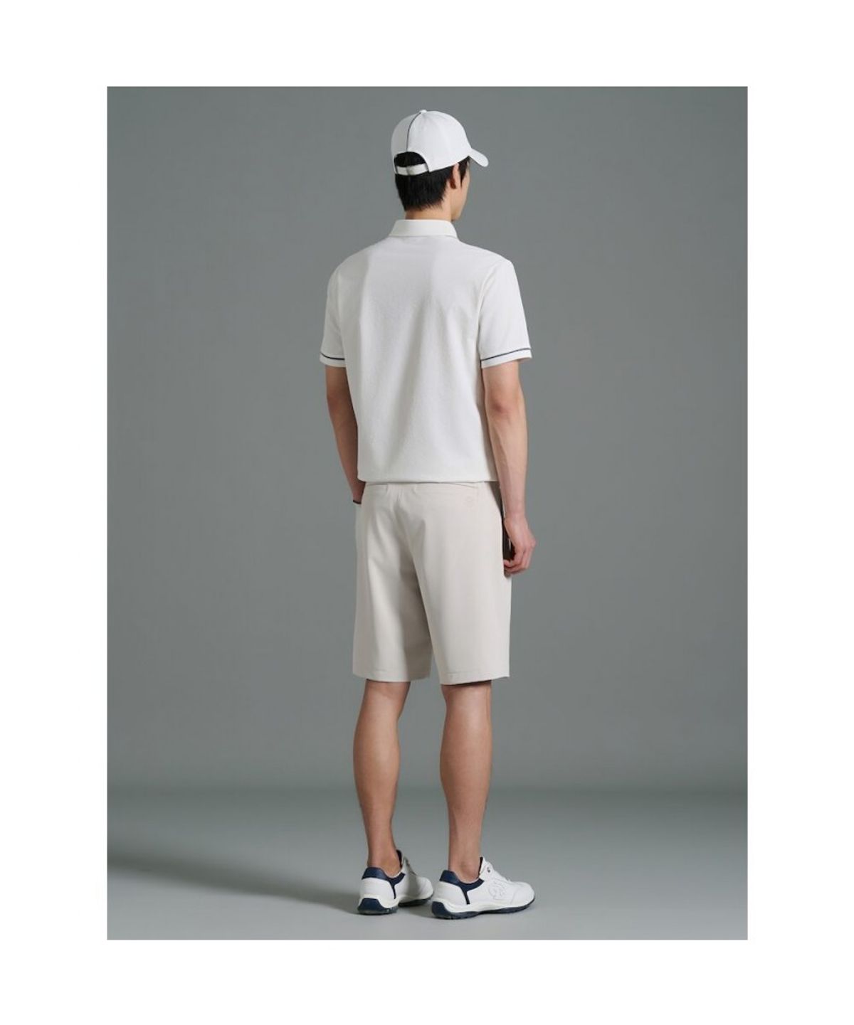 빈폴골프(BEANPOLE GOLF) 남성 서커 블루종핏 티셔츠 - 화이트