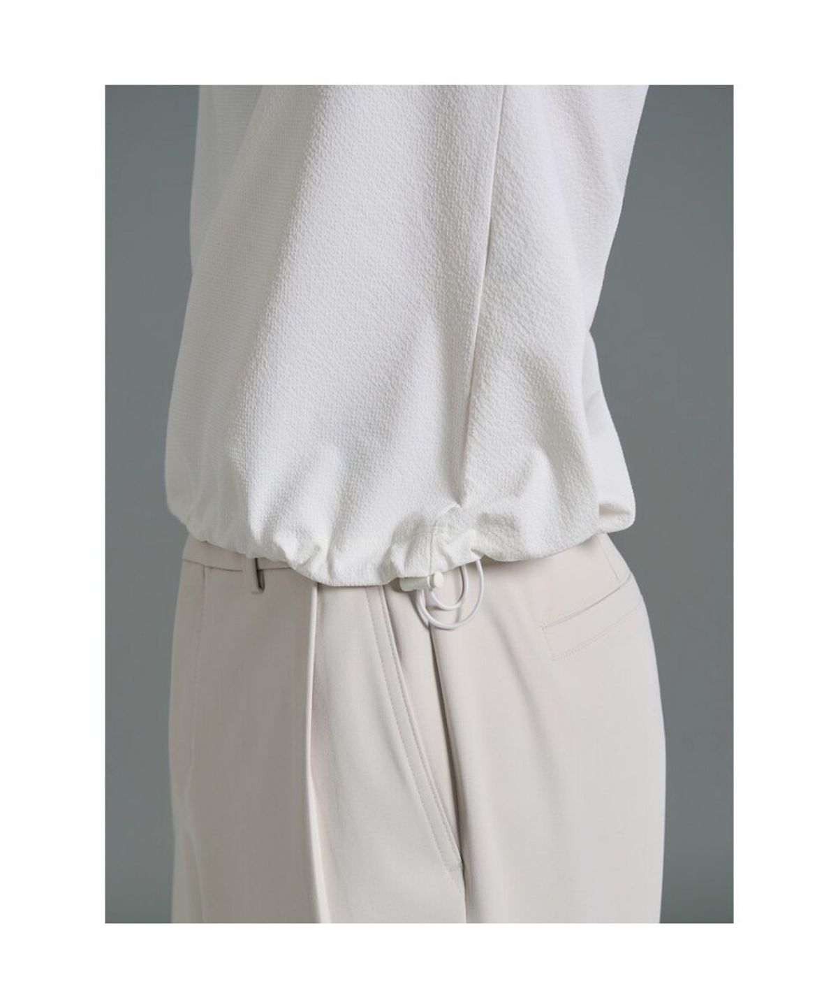 빈폴골프(BEANPOLE GOLF) 남성 서커 블루종핏 티셔츠 - 화이트