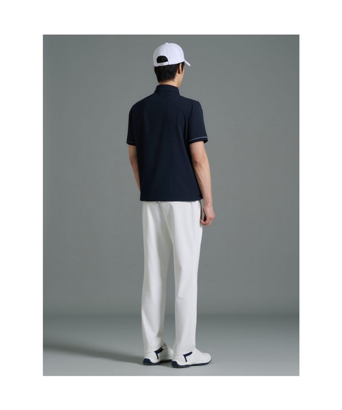 빈폴골프(BEANPOLE GOLF) 남성 서커 블루종핏 티셔츠 - 네이비