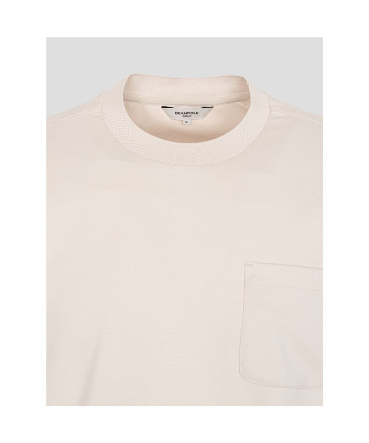 빈폴골프(BEANPOLE GOLF) 남성 소매 배색 라운드 티셔츠 - 베이지