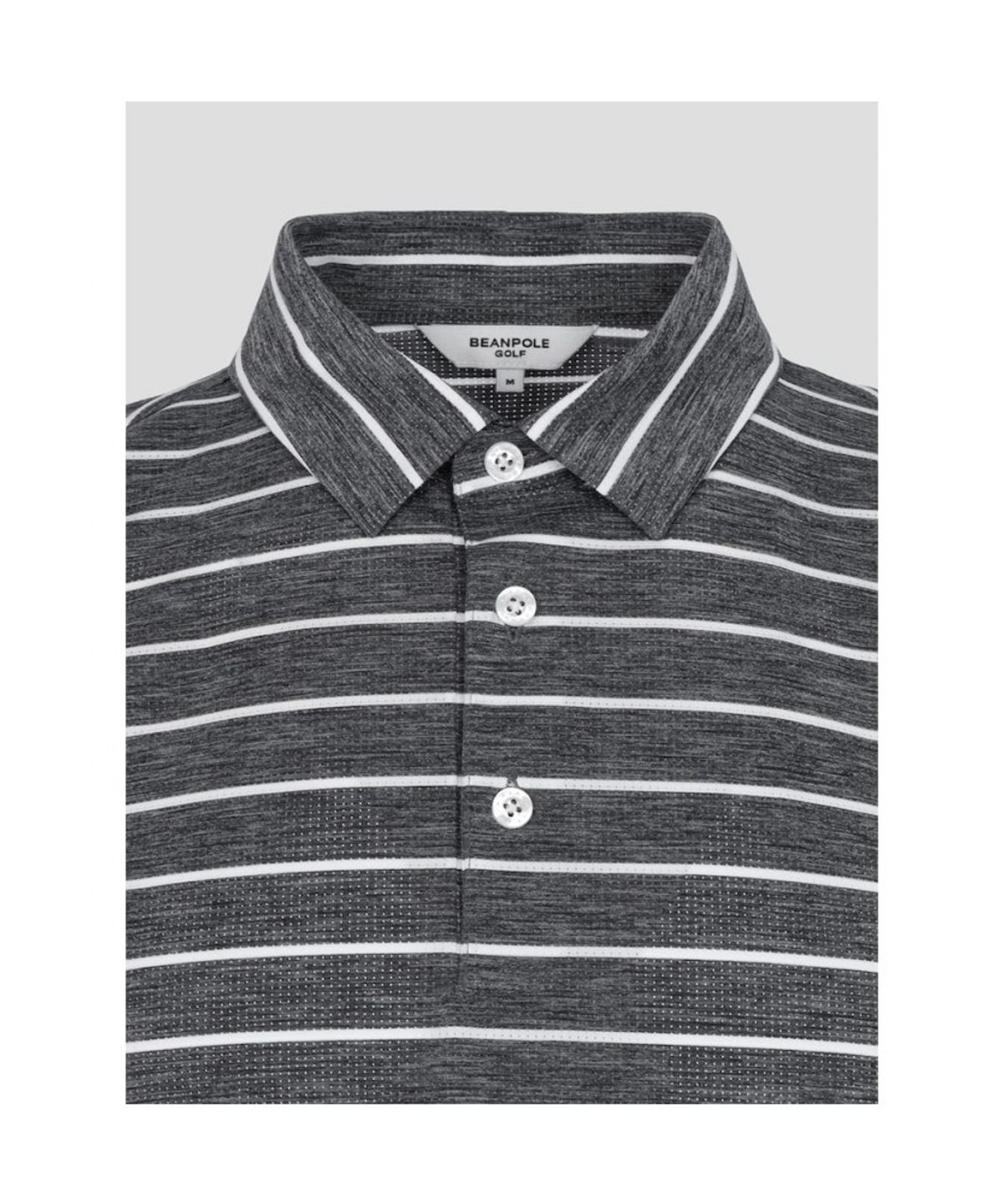 빈폴골프(BEANPOLE GOLF) 남성 스트라이프 반소매 티셔츠 - 그레이