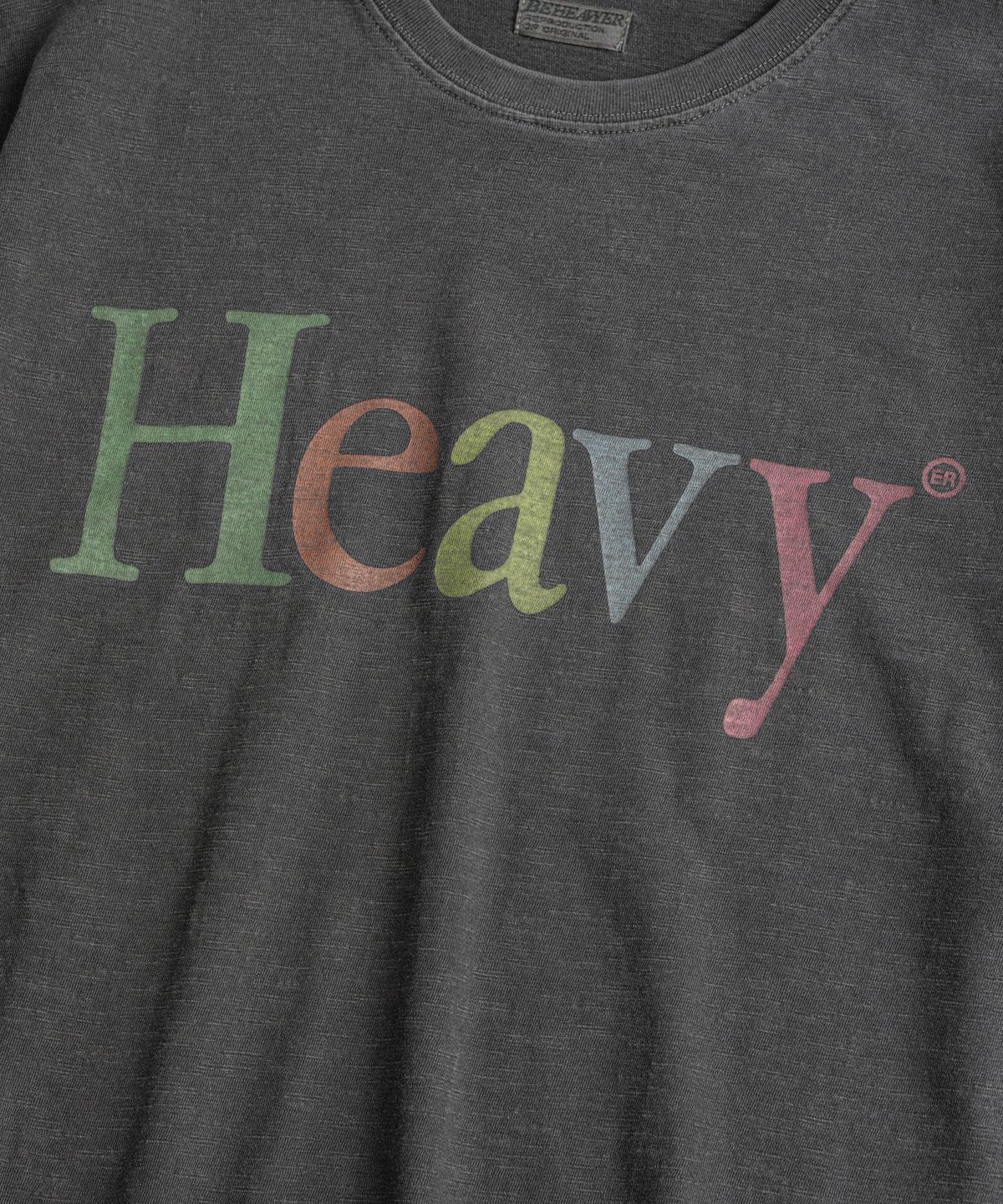 비헤비어(BEHEAVYER) 19XX GRAPHIC TUBLAR T-SHIRTS charcoal