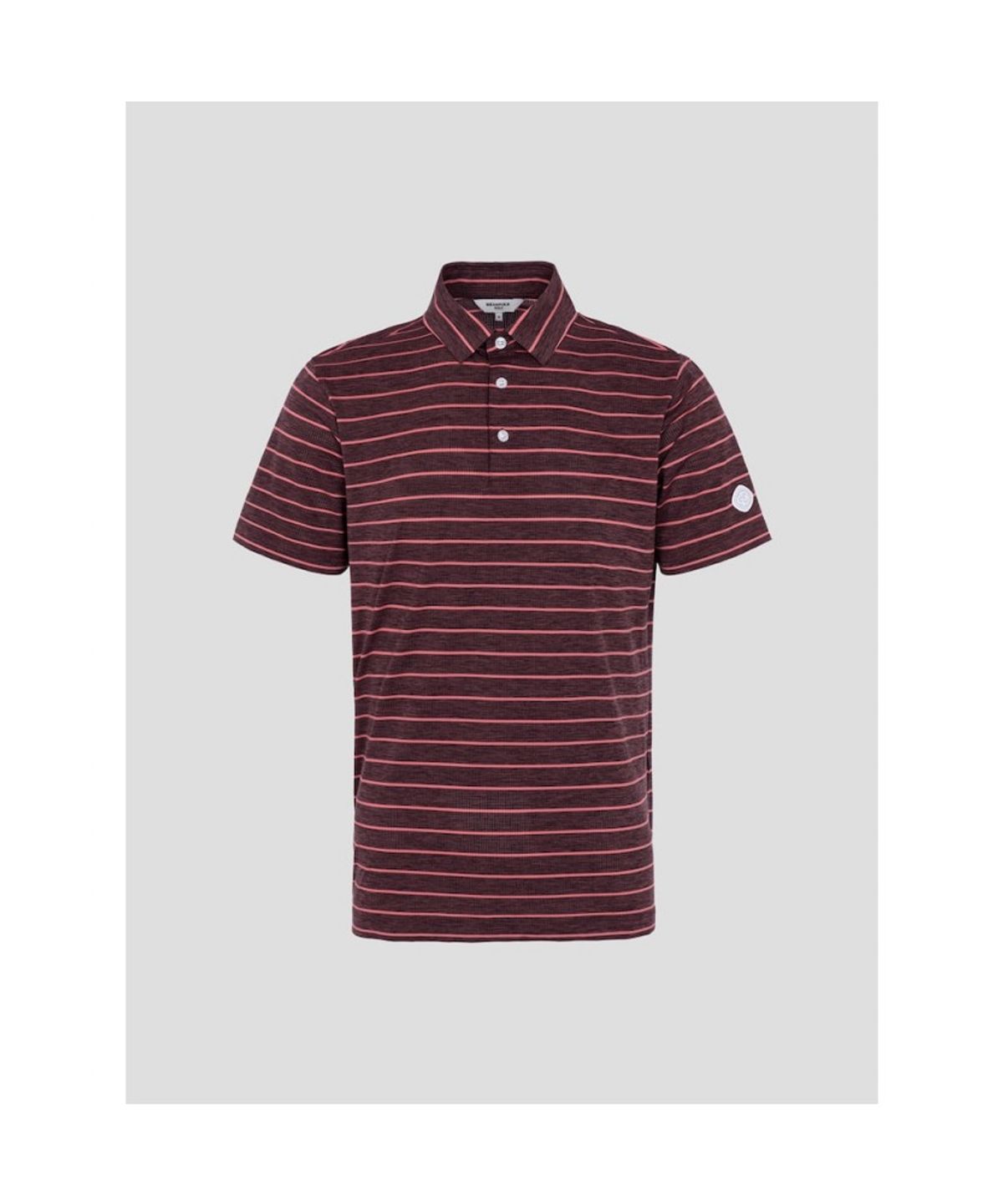 빈폴골프(BEANPOLE GOLF) 남성 스트라이프 반소매 티셔츠 - 레드