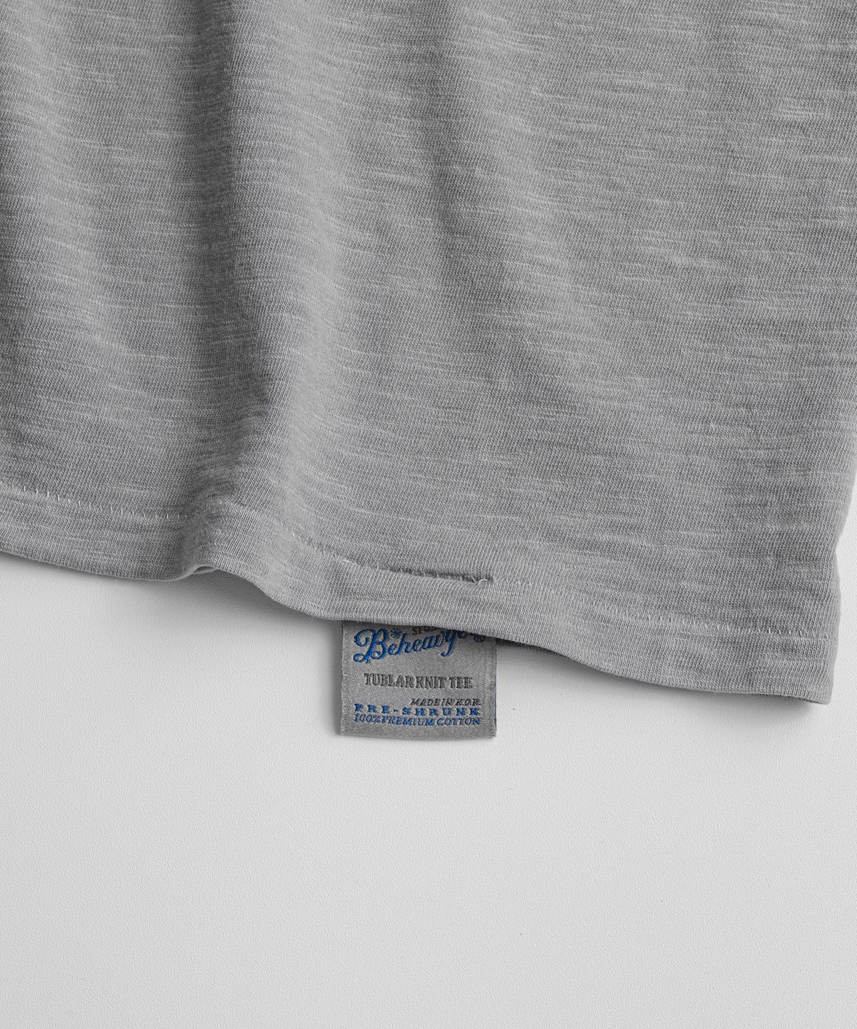 비헤비어(BEHEAVYER) 19XX GRAPHIC TUBLAR T-SHIRTS vintage grey