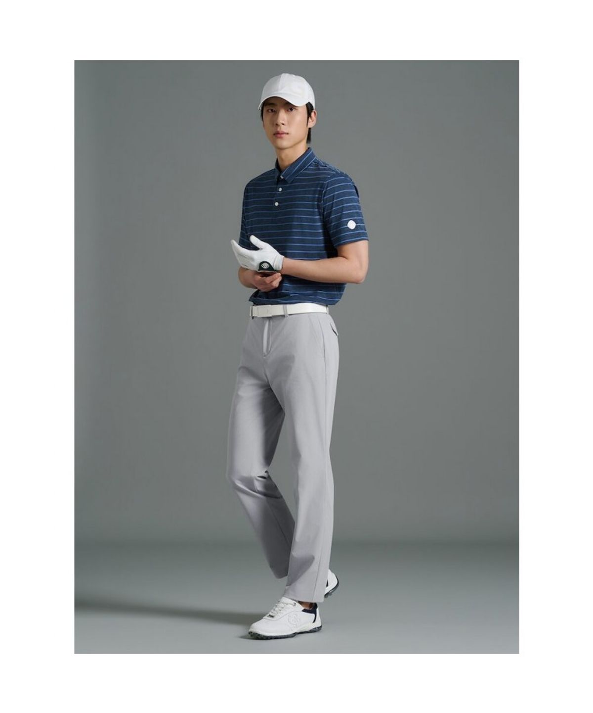 빈폴골프(BEANPOLE GOLF) 남성 투톤 텍스쳐 스트레이트 팬츠 - 그레이