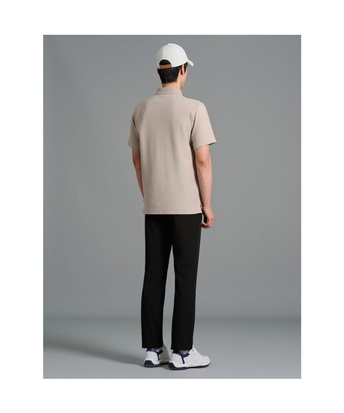 빈폴골프(BEANPOLE GOLF) 남성 투톤 텍스쳐 스트레이트 팬츠 - 블랙