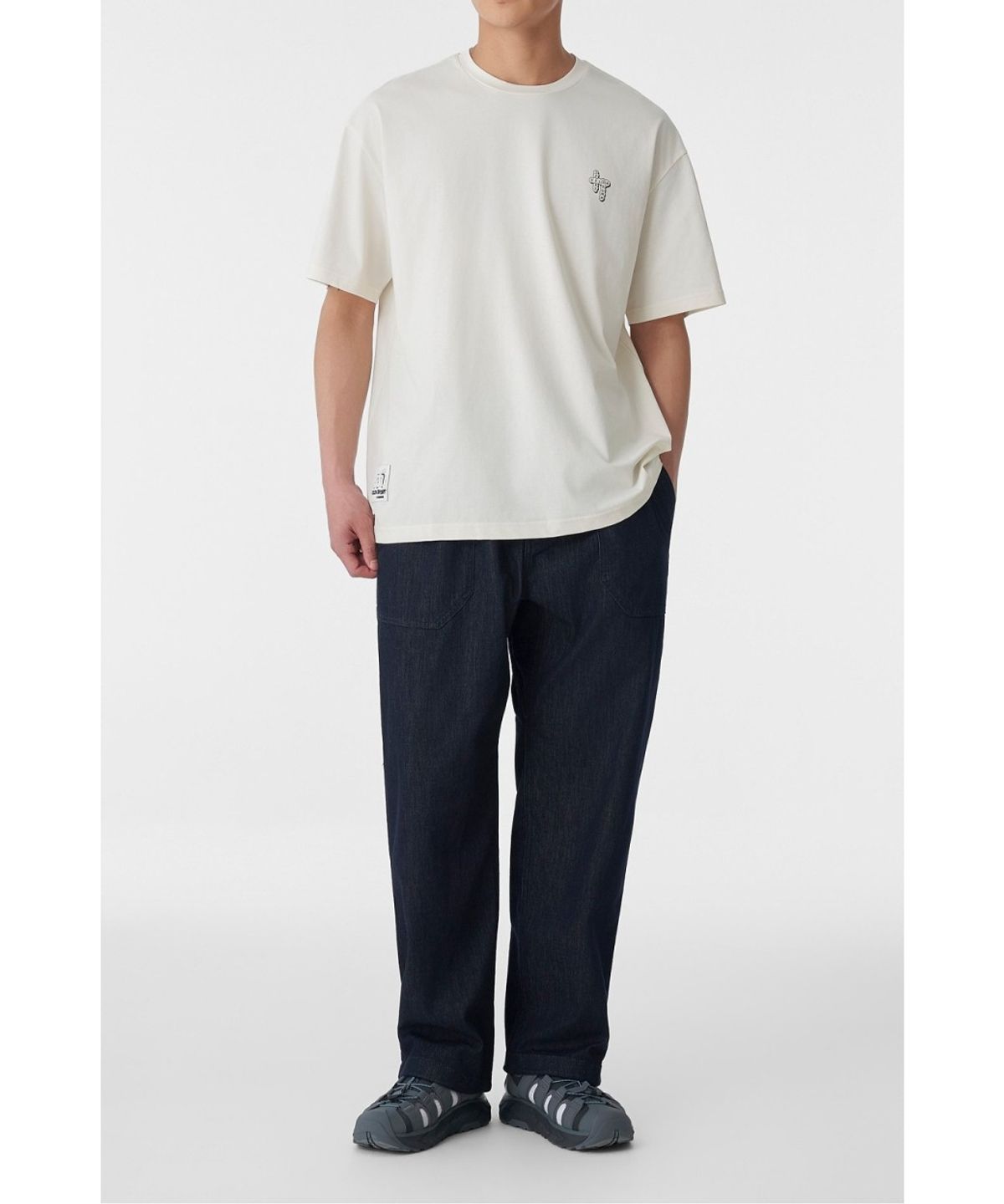 코오롱스포츠(KOLON SPORT) [KS X ORUMM] 남녀공용 볼더링 데님 레귤러핏 팬츠 JWPNM26821IND